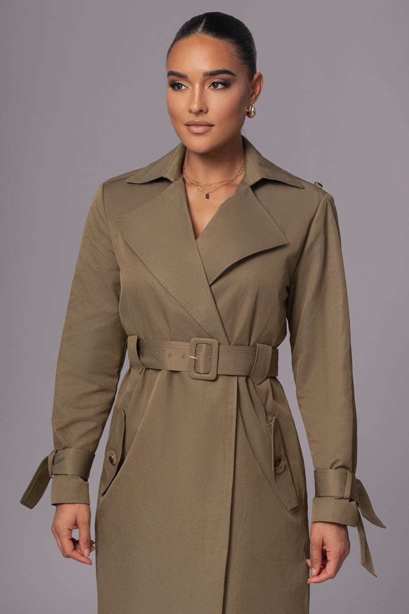 Olive trench coat best sale