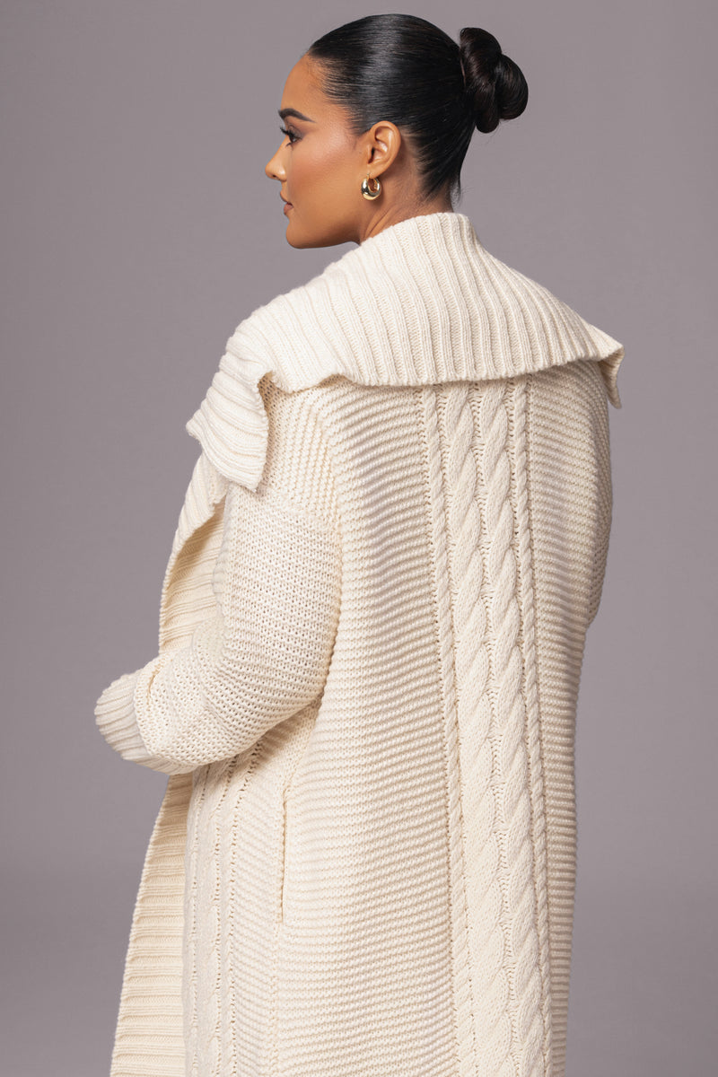 Ivory Malinda Sweater Knit Cardigan