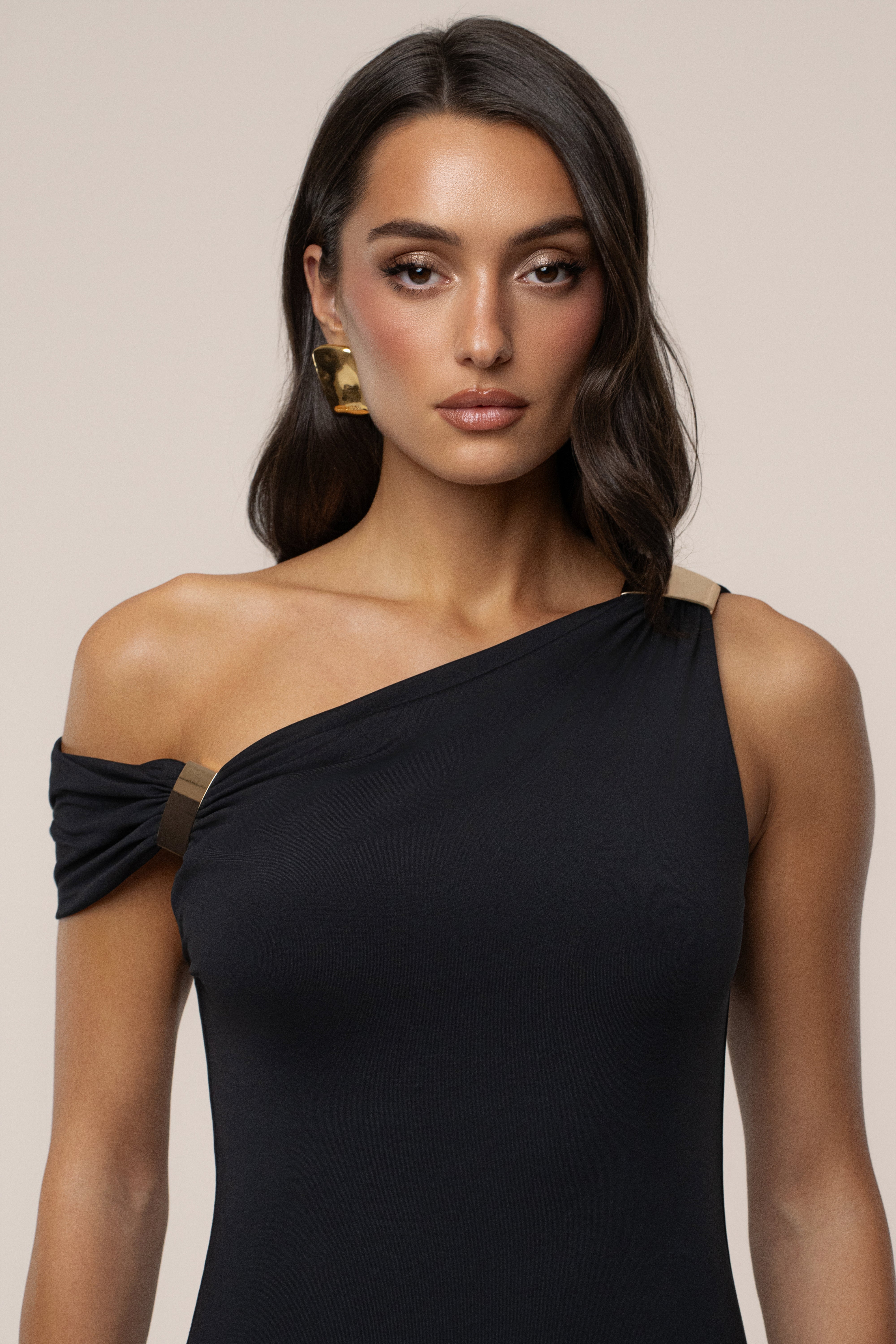 Black Nightscape Mini Dress