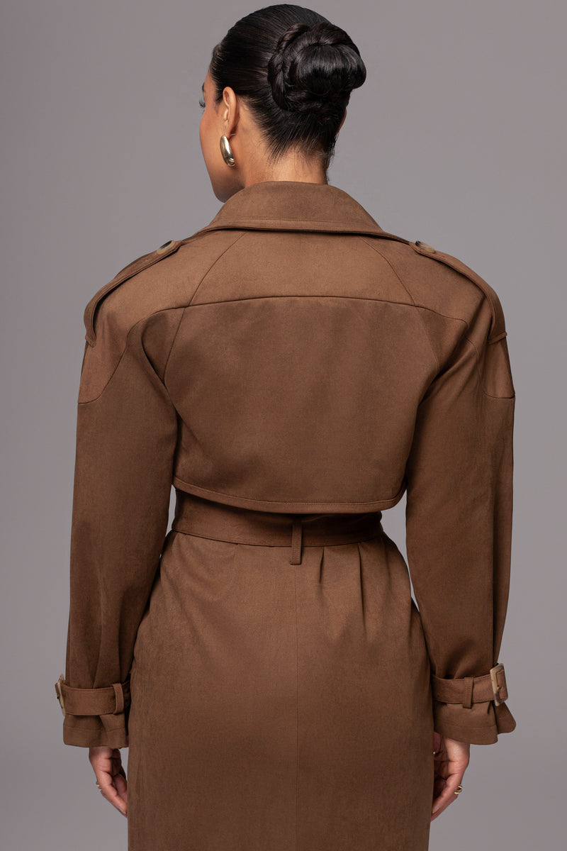 Manteau en Suède Élite Chocolat