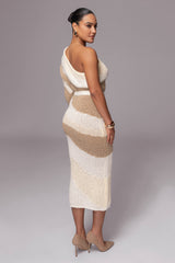 Ivory/Beige Monette Printed Knit Skirt