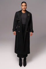 Black Elite Suede Coat