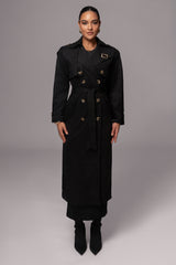 Black Elite Suede Coat