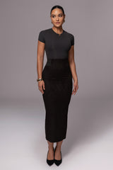 Black Phoenix Suede Skirt