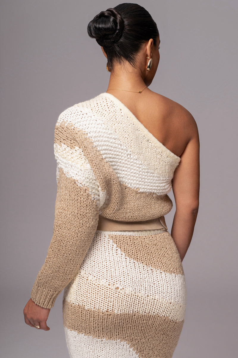 Sweater en tricot ivoire/beige Hazel