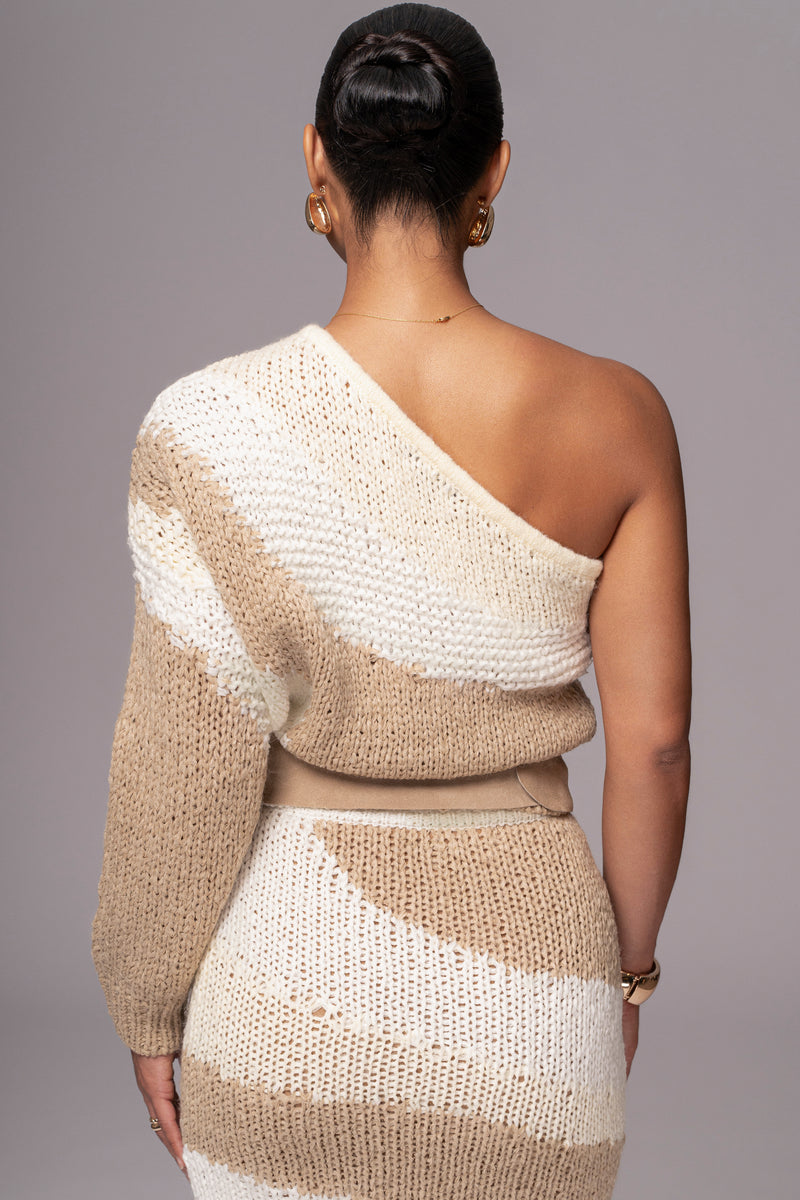 Sweater en tricot ivoire/beige Hazel