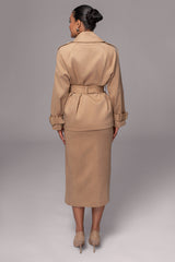 Beige Nightfall Suede Jacket