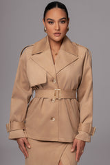 Beige Nightfall Suede Jacket