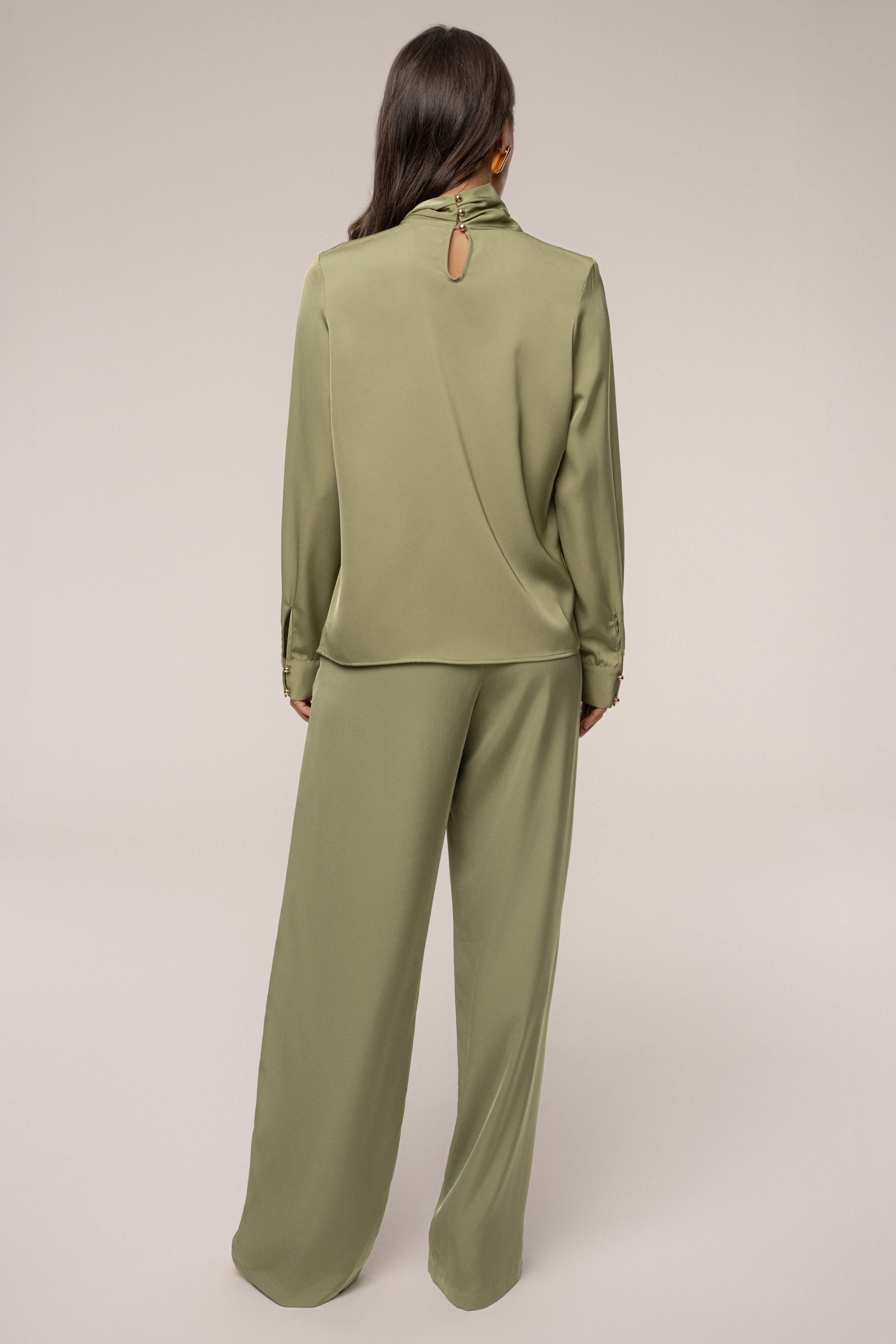 Olive Alexa Satin Blouse