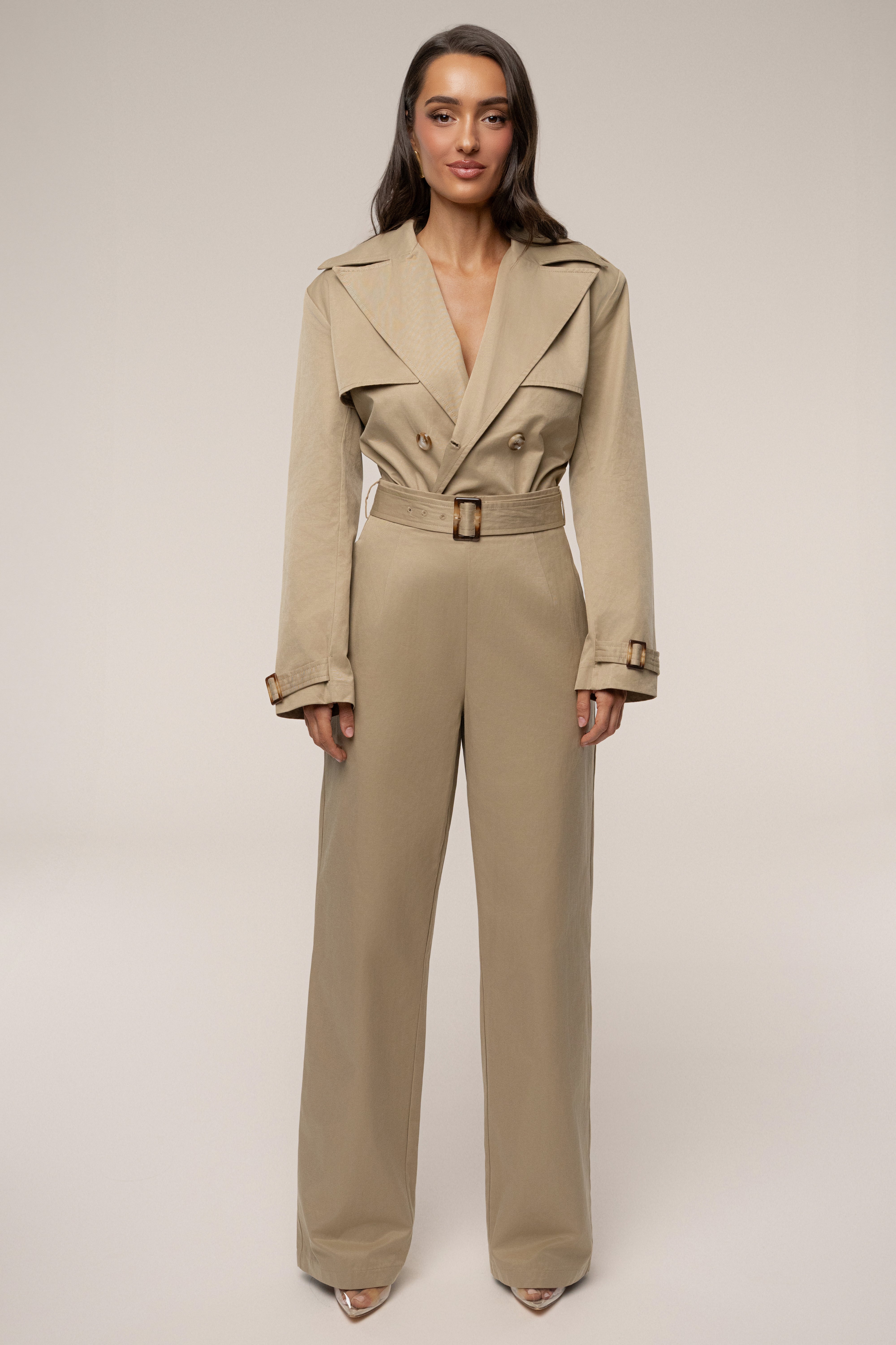 KhaKi Uncharted Belted Trouser - JLUXLABEL