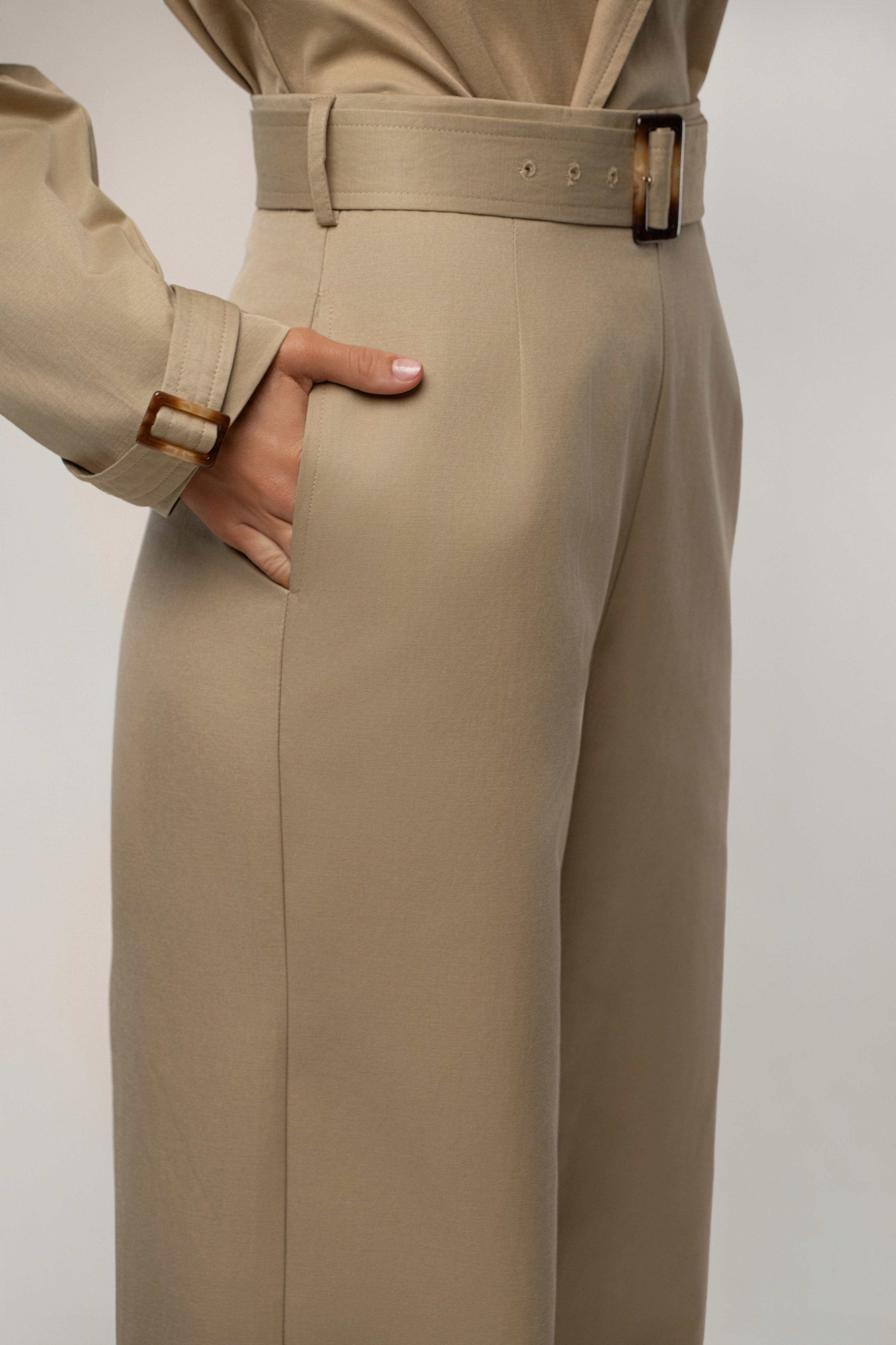 KhaKi Uncharted Belted Trouser