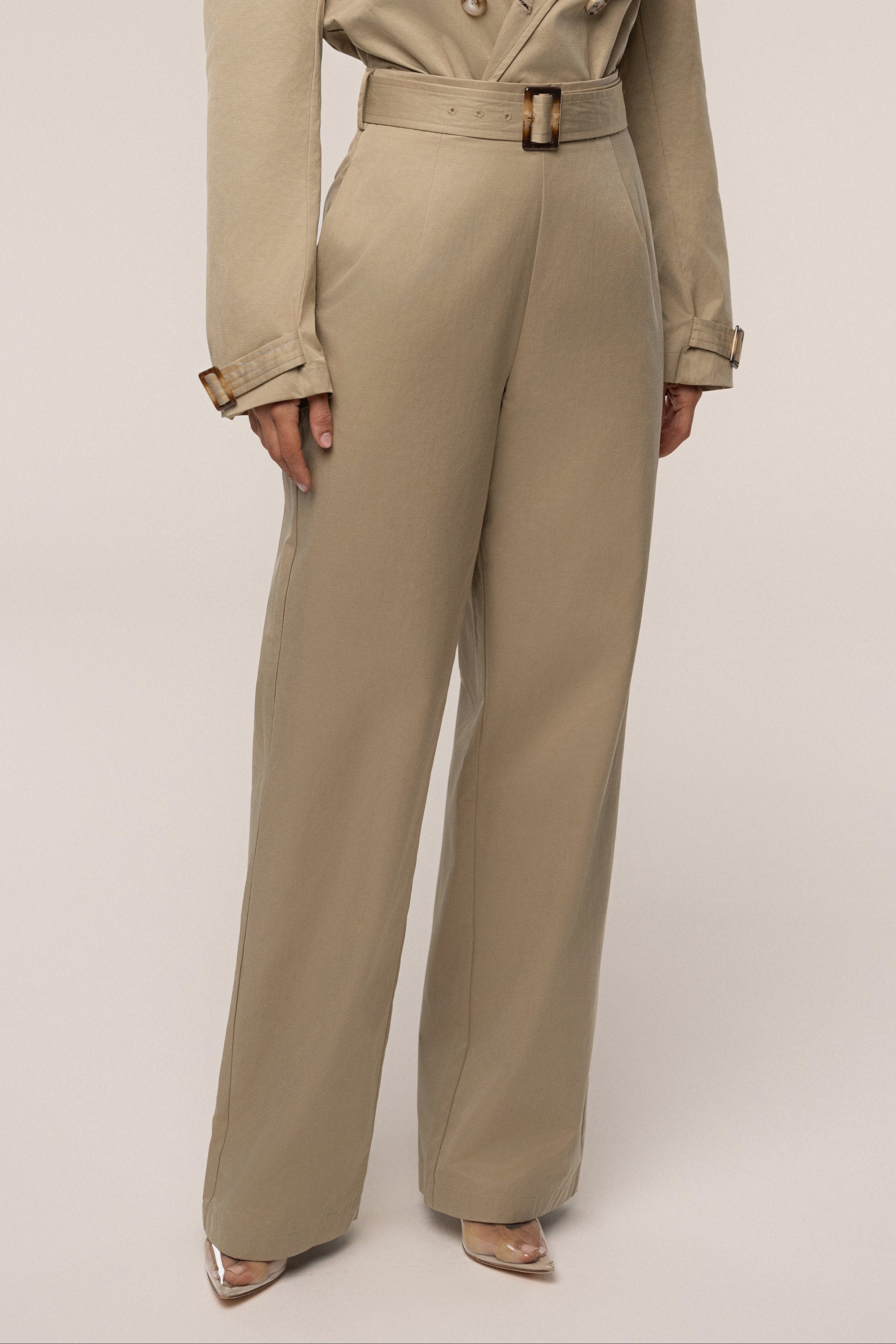 KhaKi Uncharted Belted Trouser