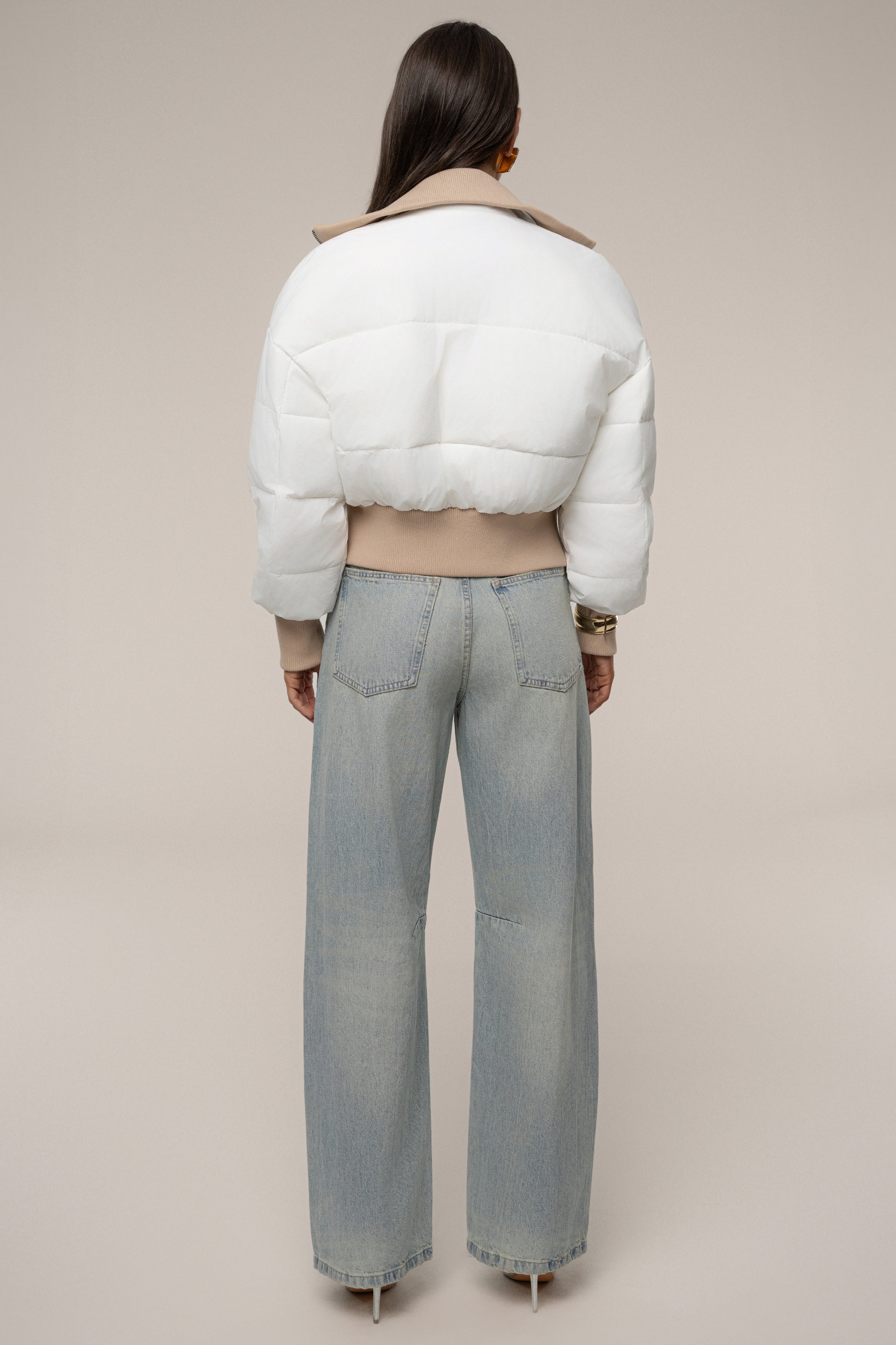 Veste côtelée blanche Stassie