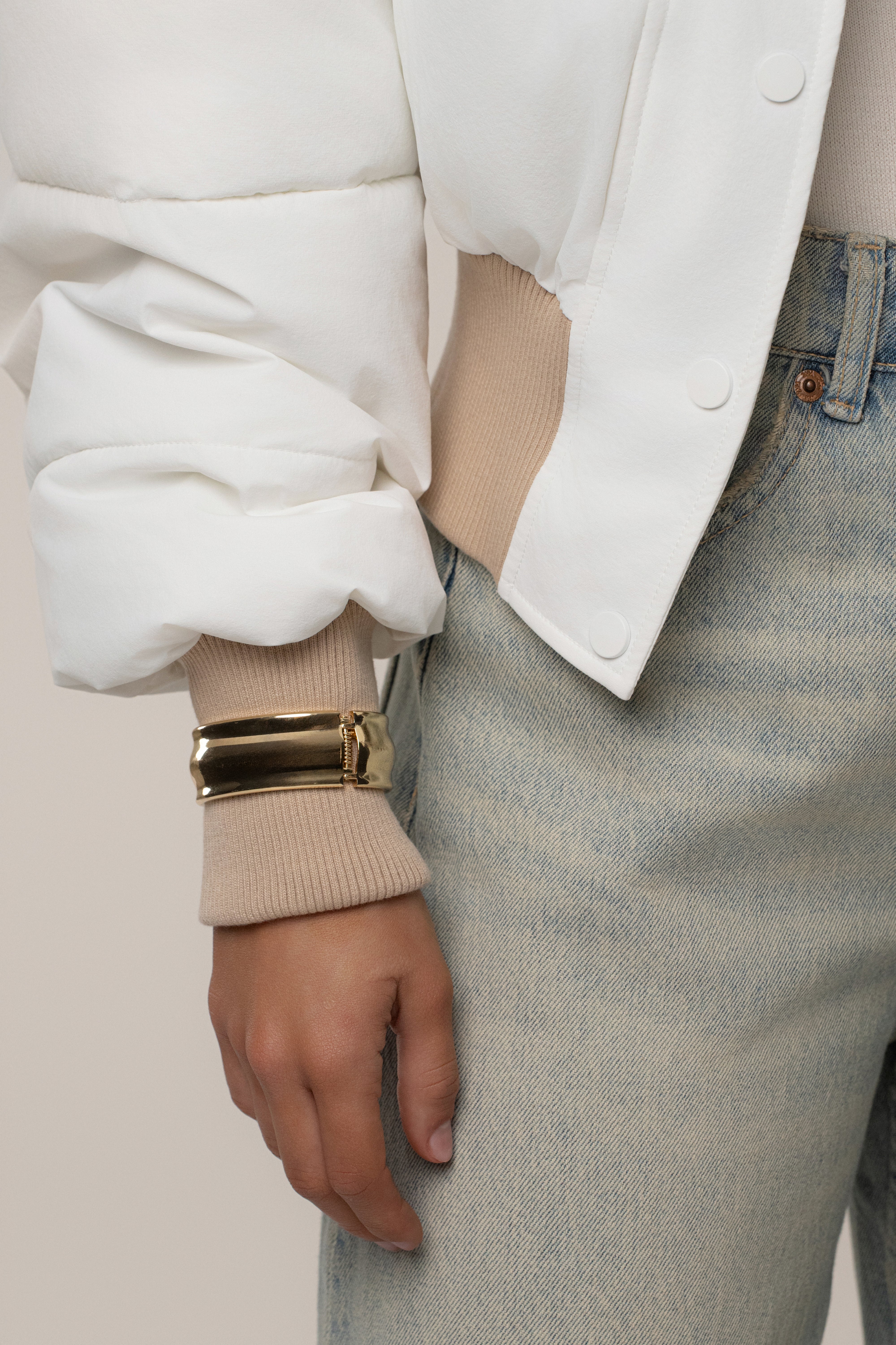 Veste côtelée blanche Stassie