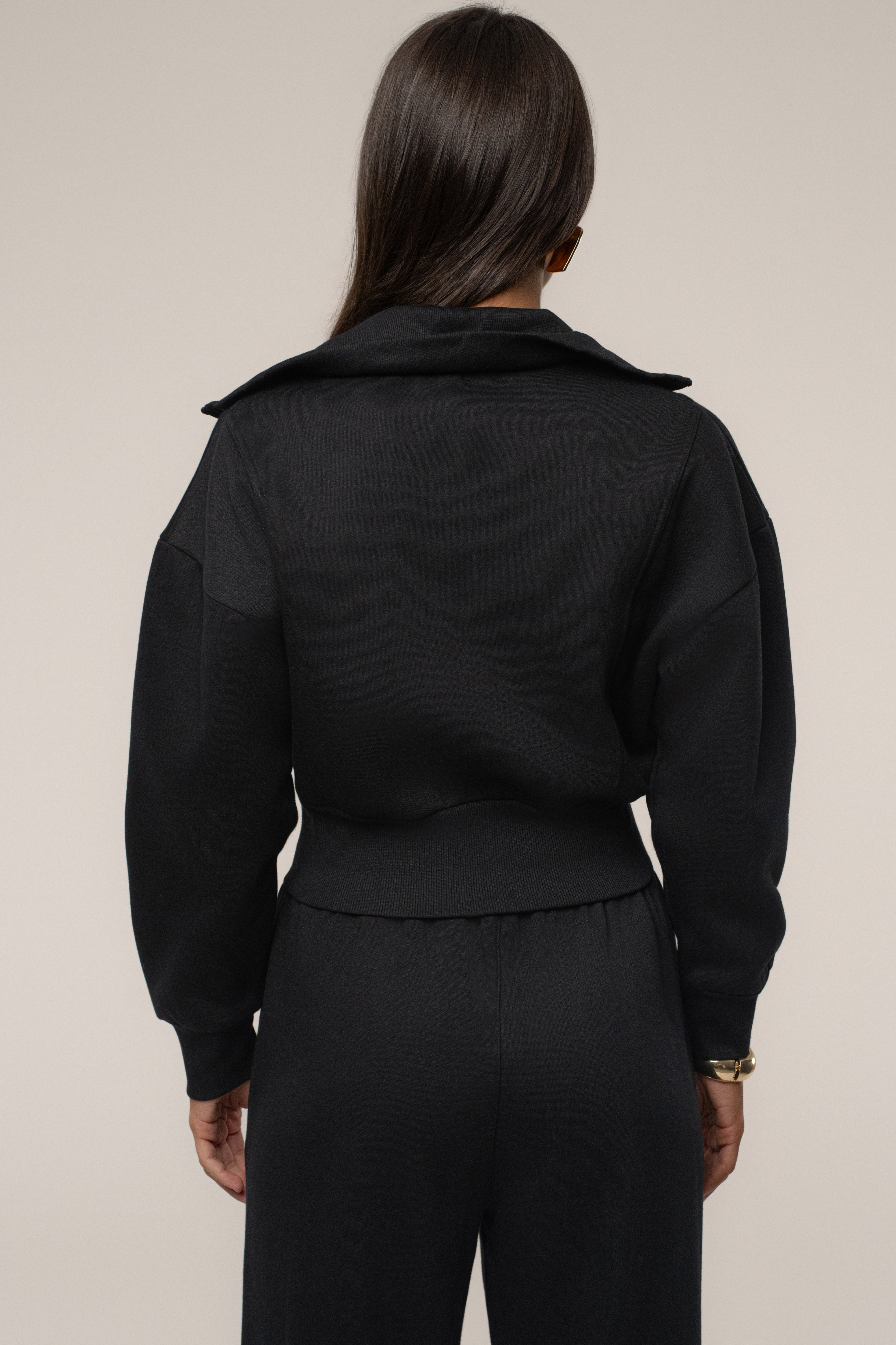 Black JLUXLABEL Logo Zip Up Jacket