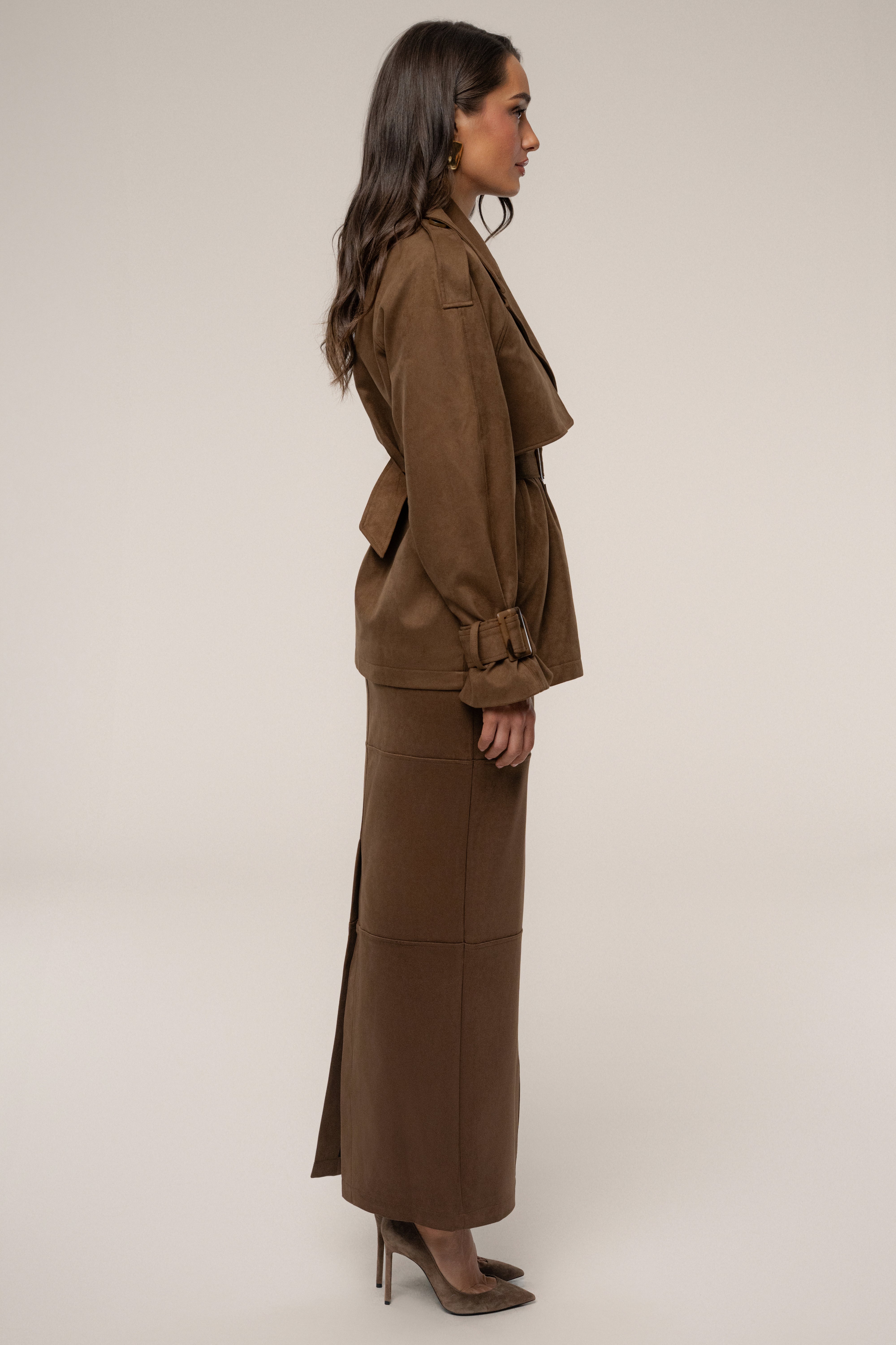 Chocolate Nightfall Suede Jacket