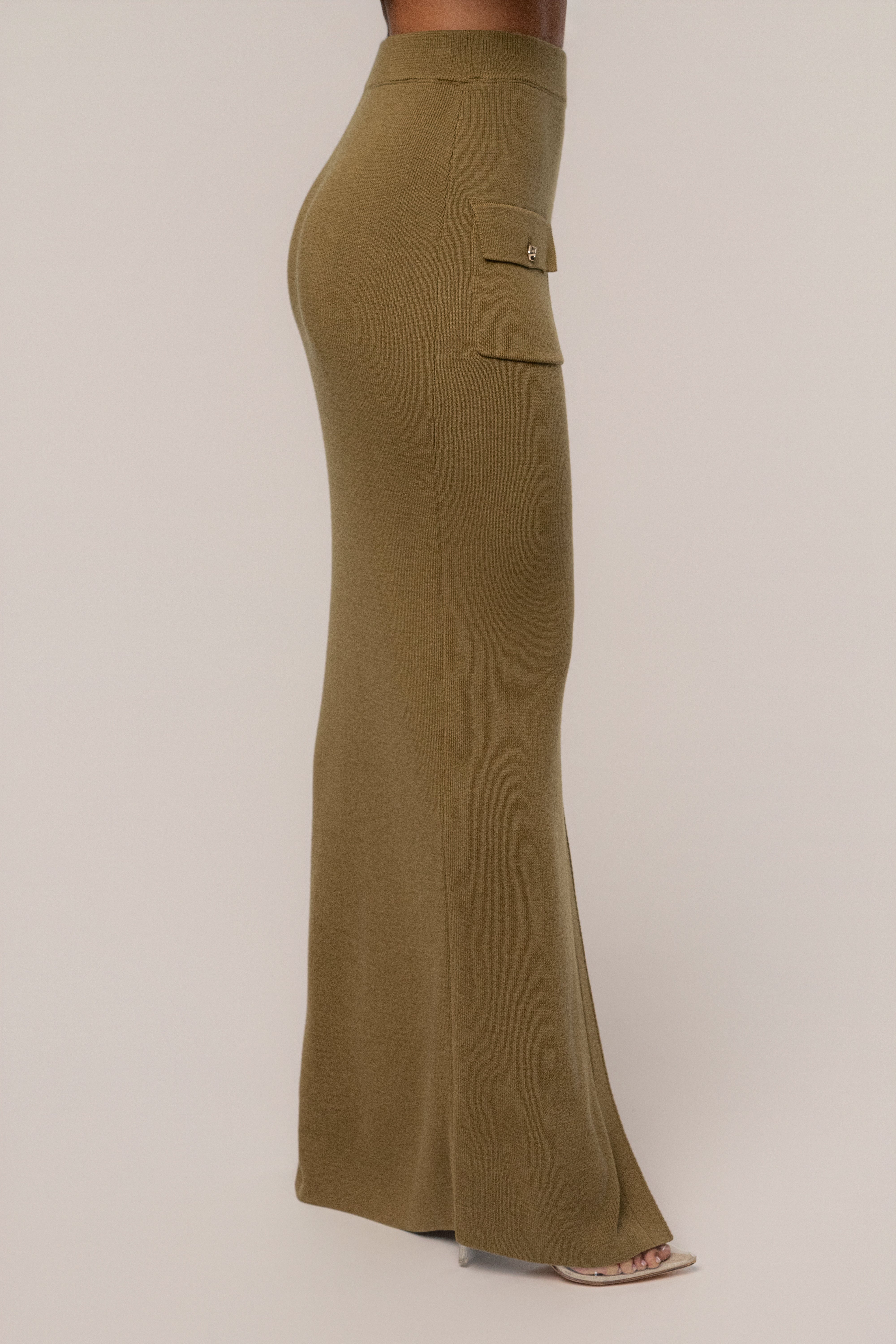 Olive Fall Bliss Maxi Skirt - JLUXLABEL