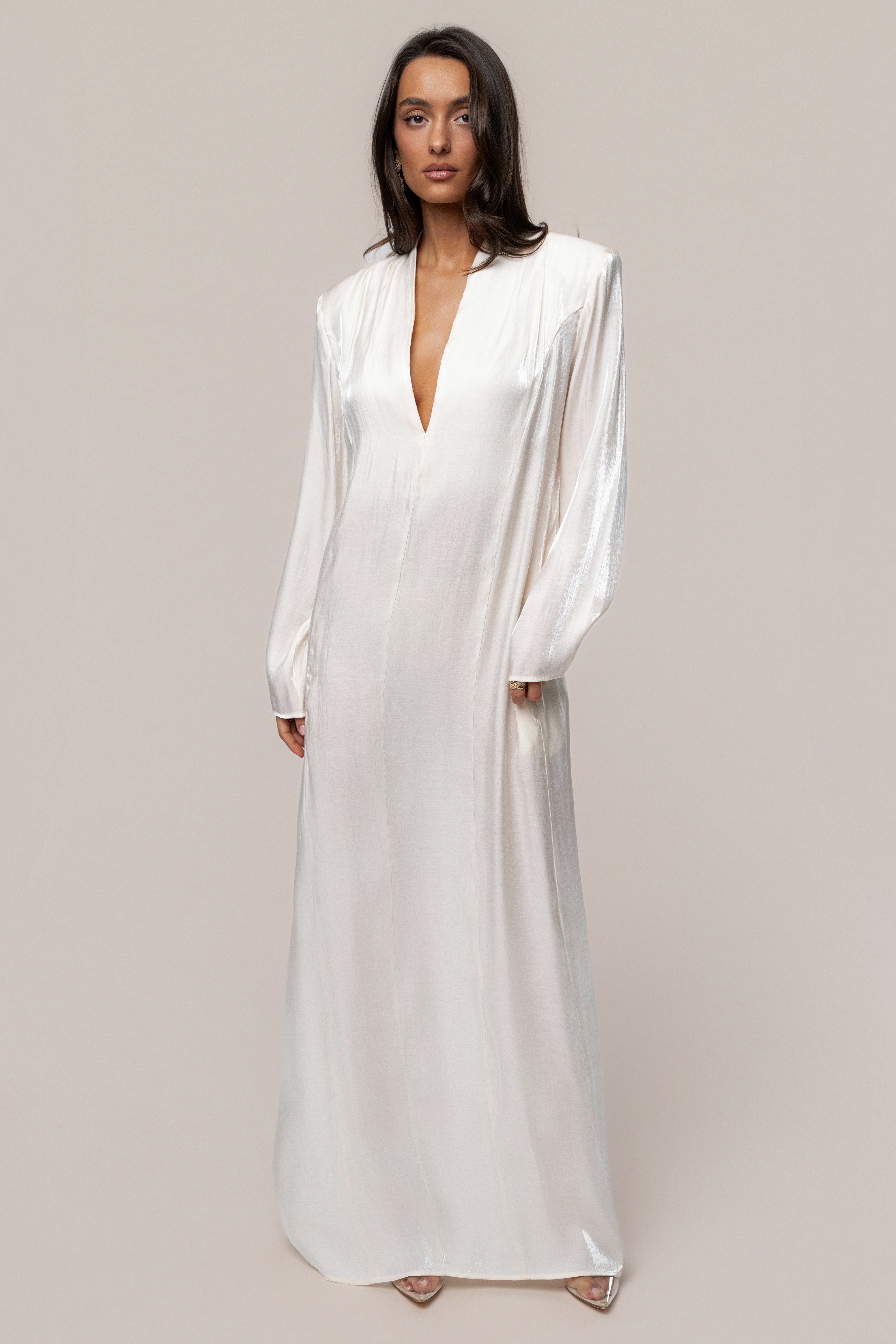 Ivory Evergreen Nights Maxi Dress