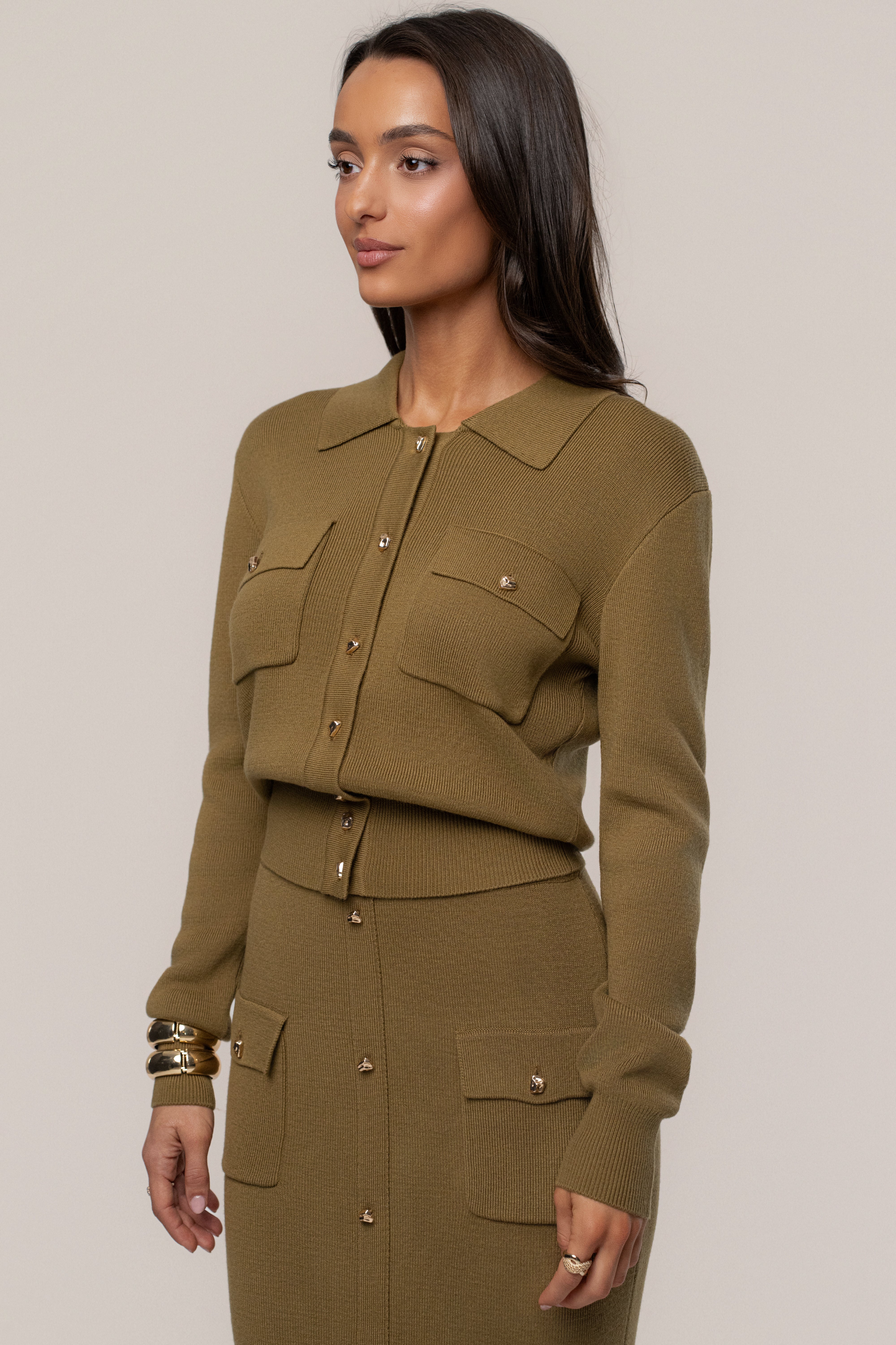 Olive Fall Bliss Knit Top - JLUXLABEL