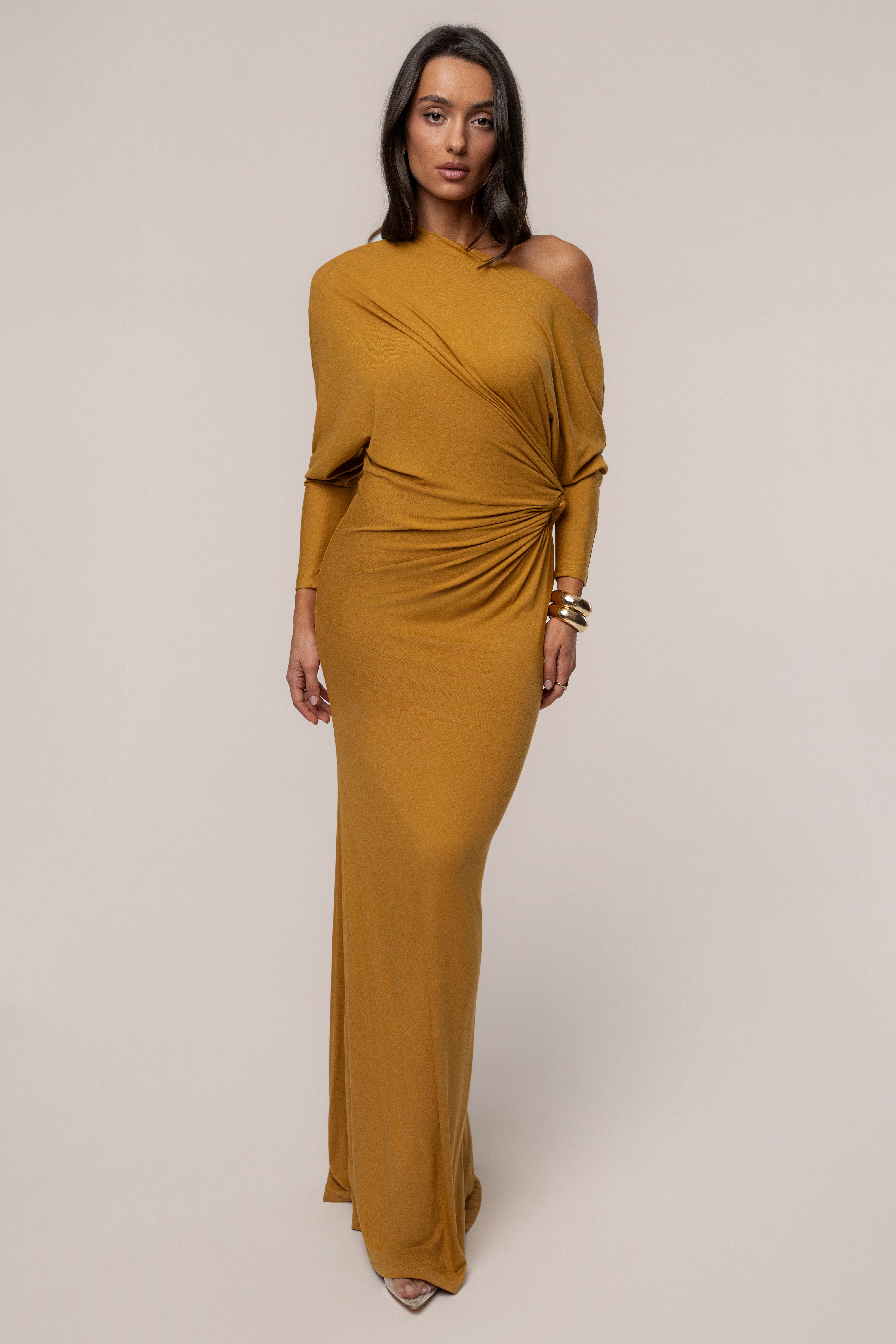 Mustard Eternal Obsession Maxi Dress