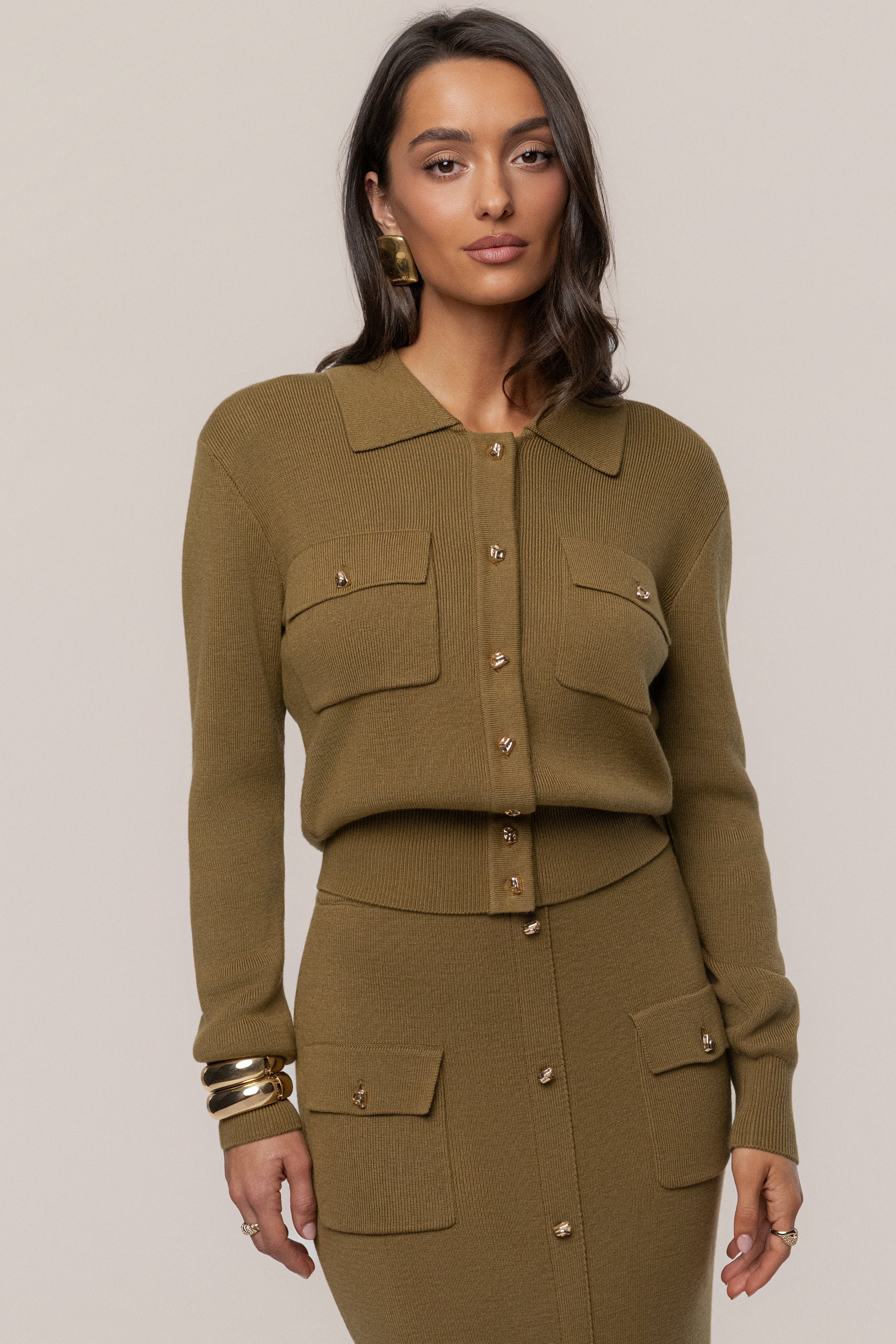 Olive Fall Bliss Maxi Skirt - JLUXLABEL