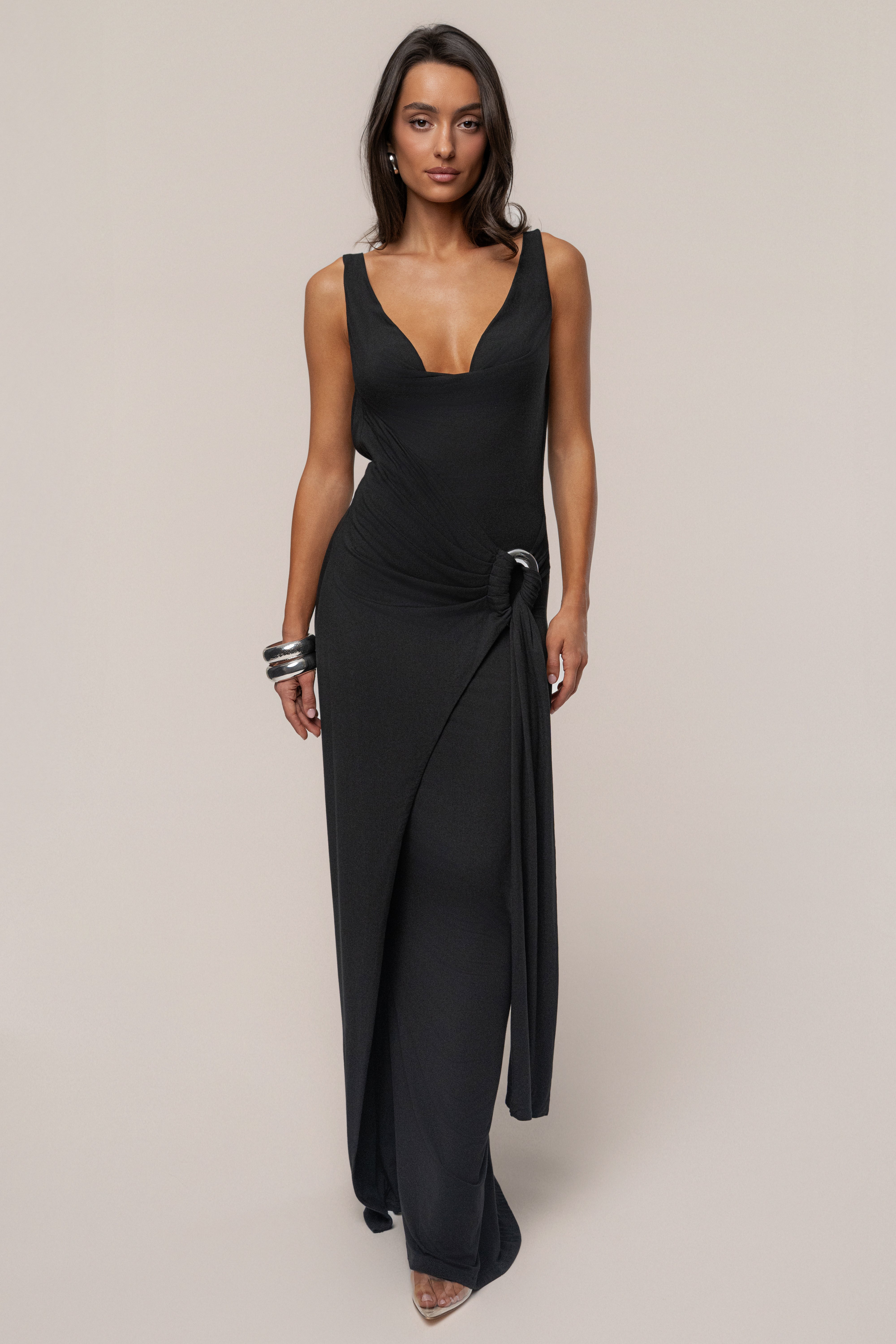 Black Divine State Maxi Dress