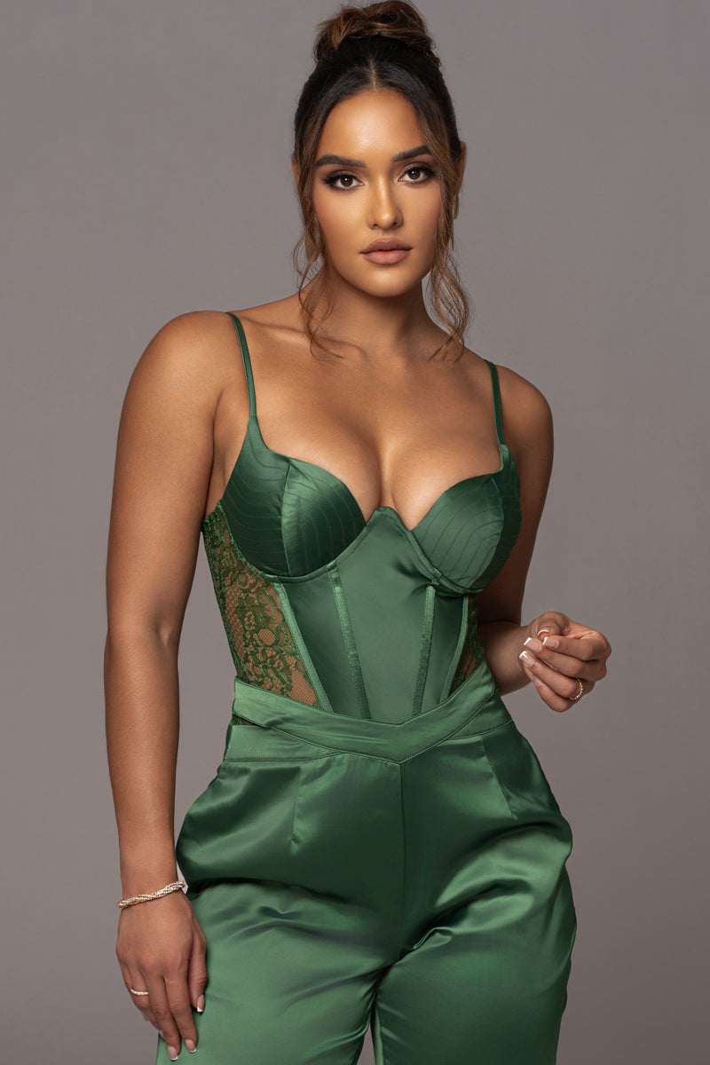 Green Incomparable Lace Bodysuit