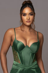 Green Incomparable Lace Bodysuit - JLUXLABEL