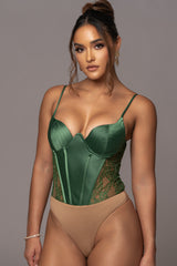 Green Incomparable Lace Bodysuit - JLUXLABEL