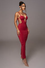Red Enchantment Bustier Maxi Dress - JLUXLABEL
