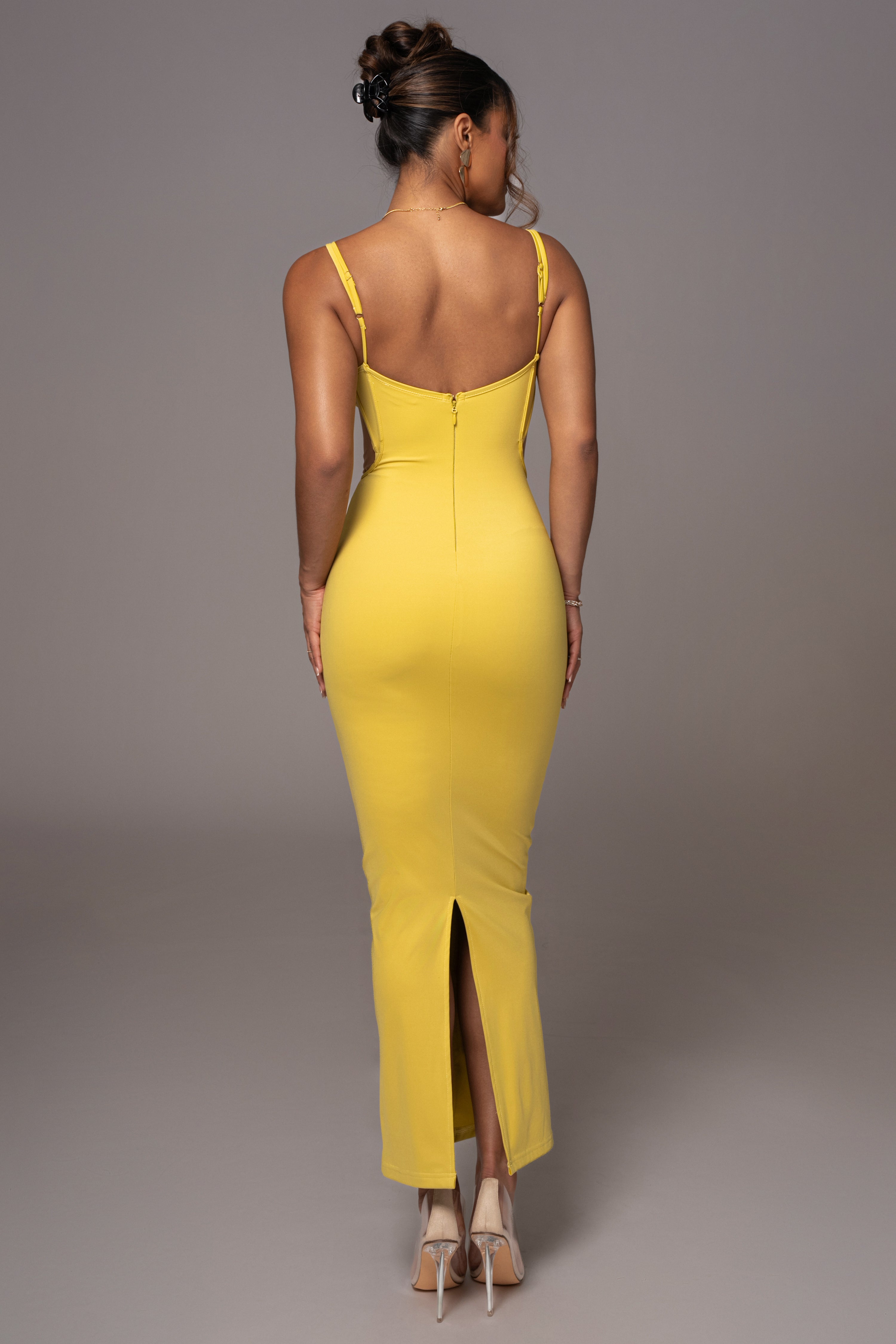 Yellow Enchantment Bustier Maxi Dress - JLUXLABEL