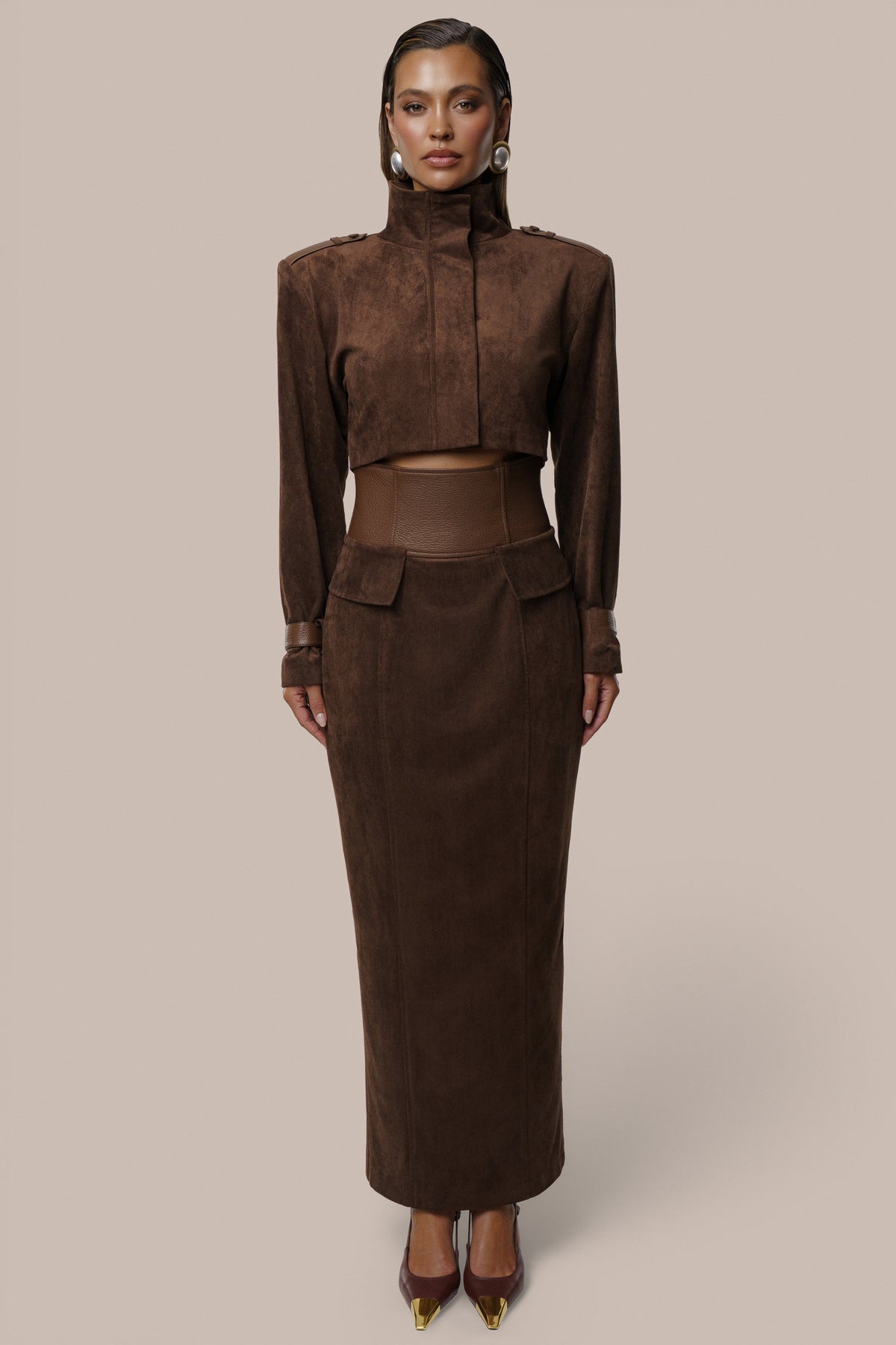 Chocolate Upper East Maxi Skirt - JLUXLABEL