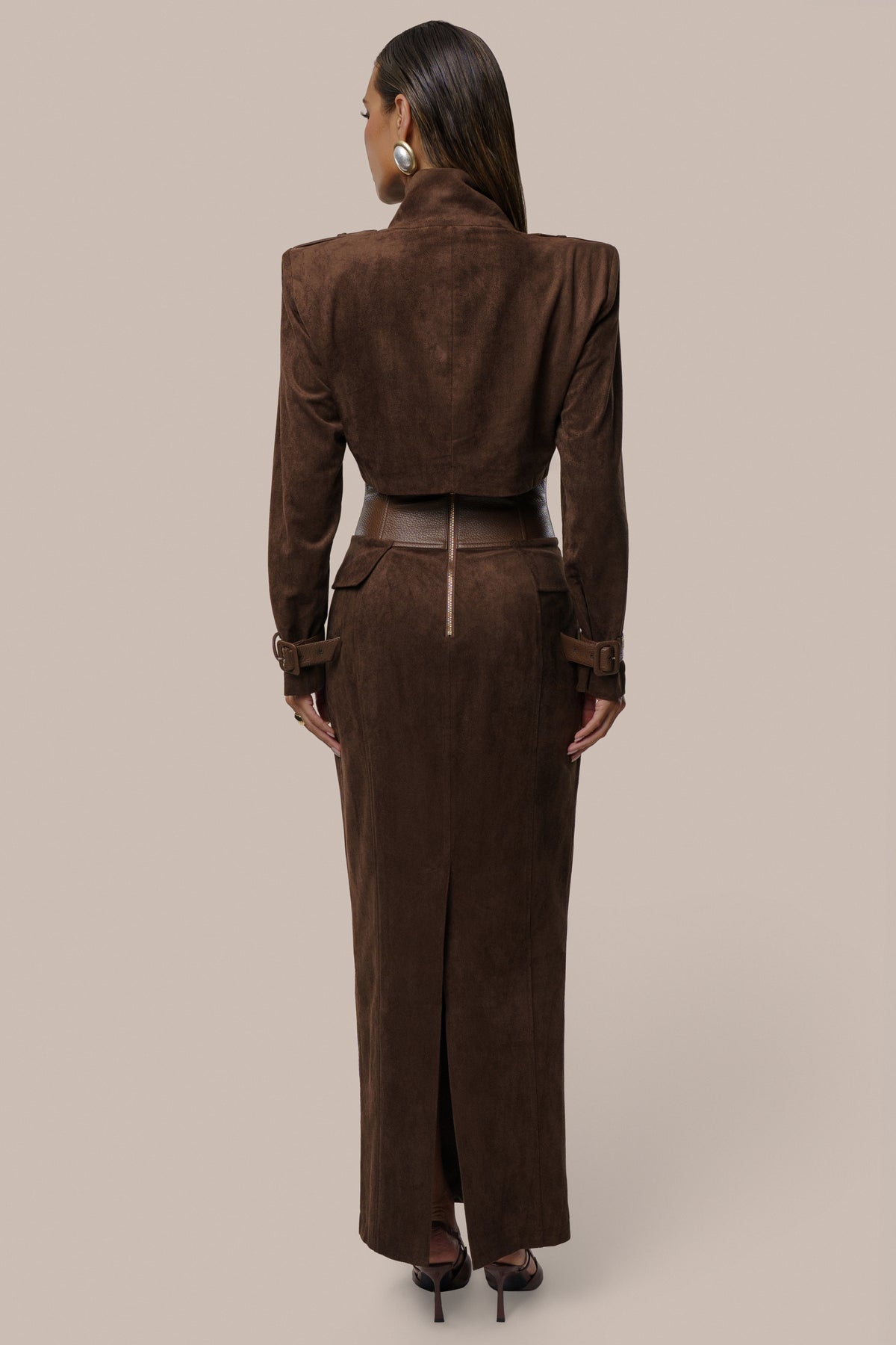 Chocolate Upper East Maxi Skirt - JLUXLABEL