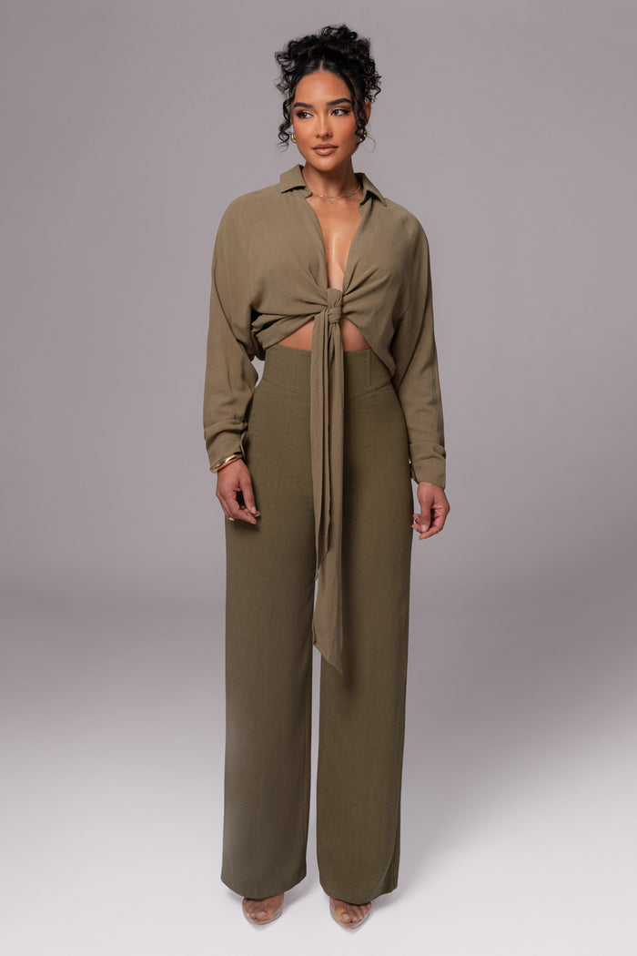 Olive Vine Pocket Pants main image 0
