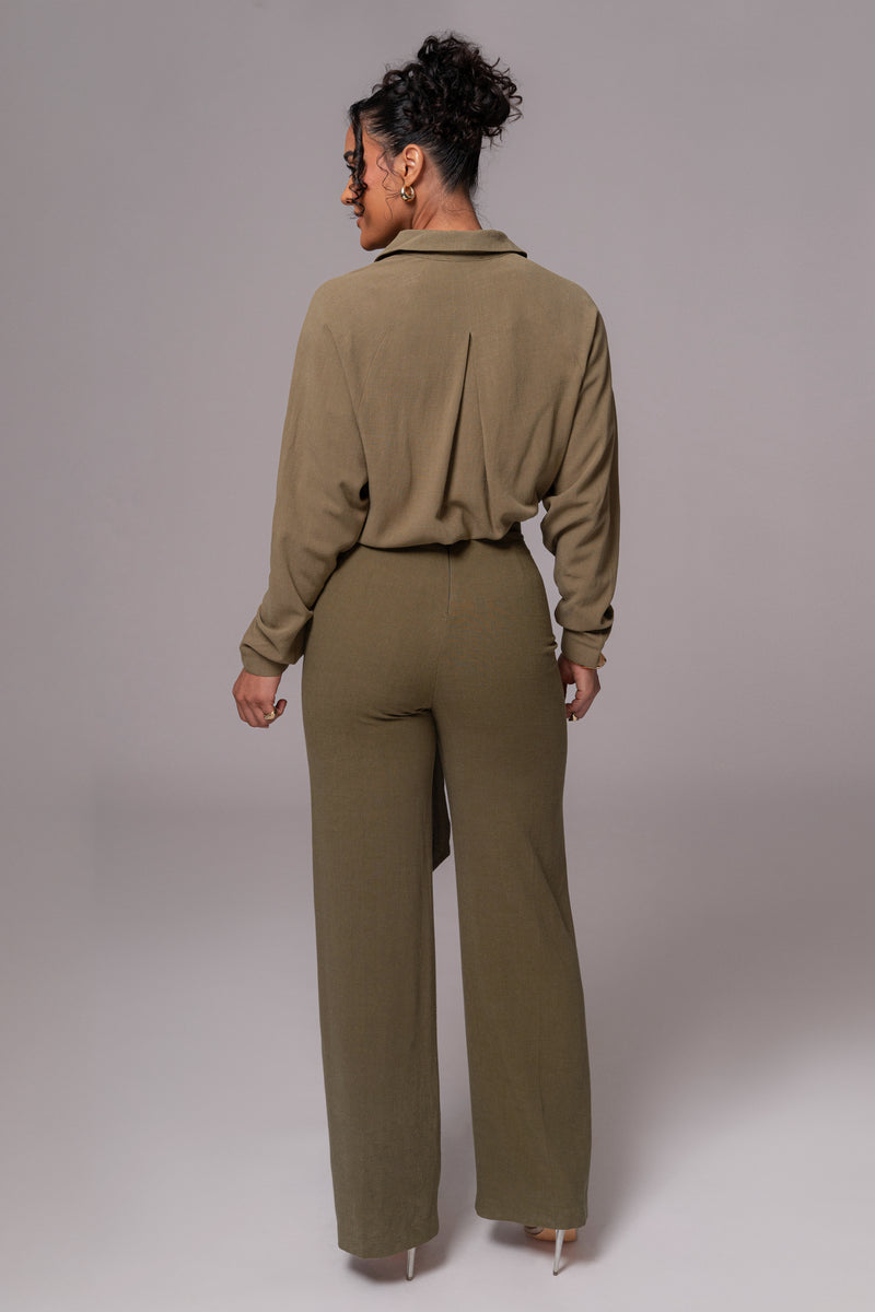 Olive Explorer Linen Pants