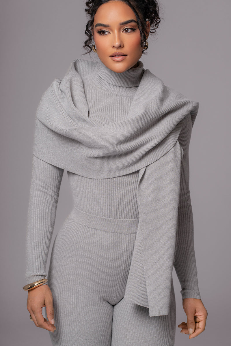 Heather Grey Cardinal Essential Knit Scarf