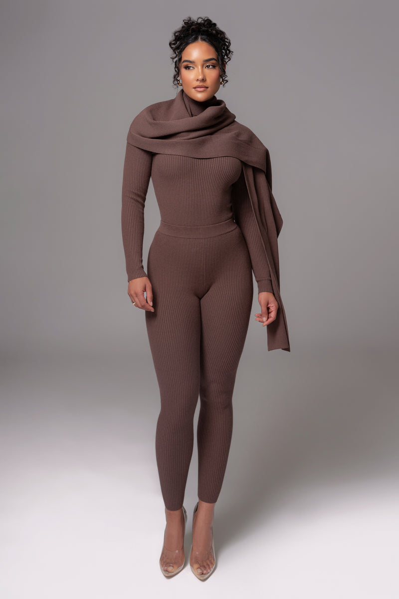 Chocolate Arlett Turtleneck Bodysuit