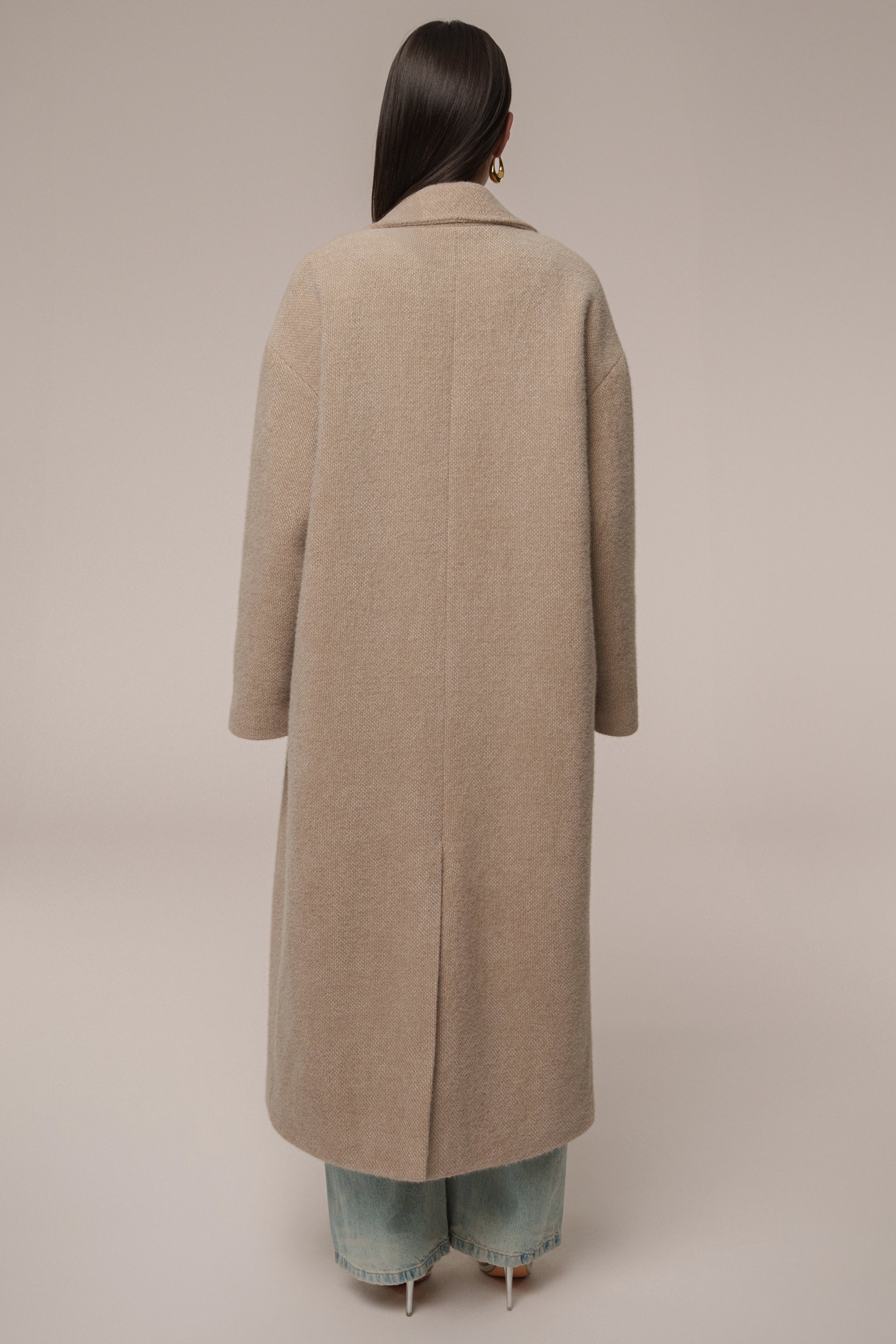 Sand Dion Oversized Coat - JLUXLABEL