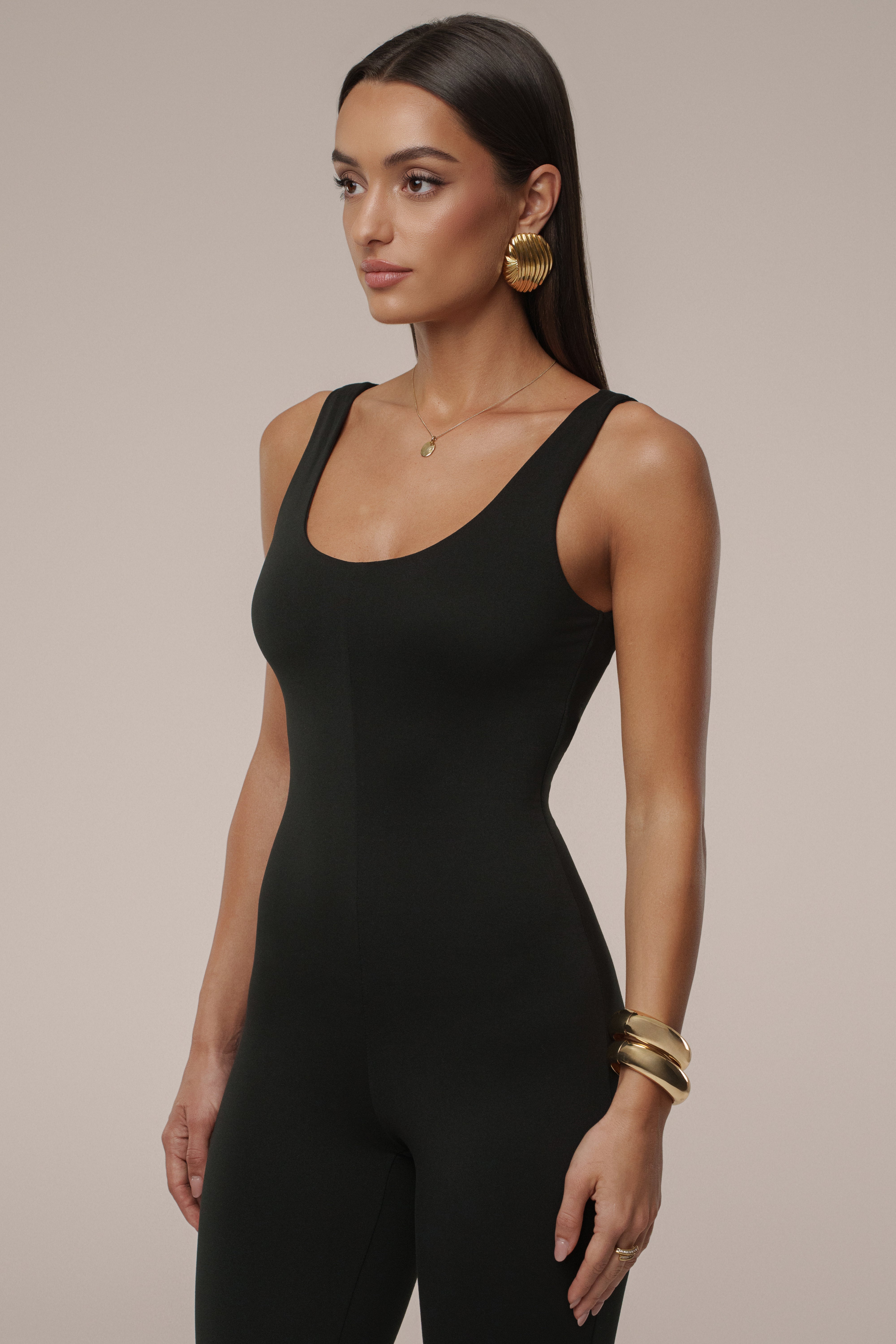 Black Alo Double Layer Jumpsuit