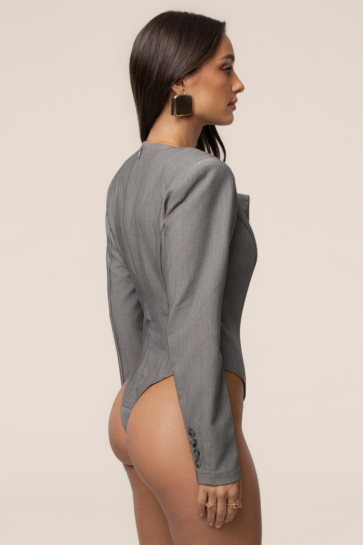 Heather Grey Power Move Bodysuit