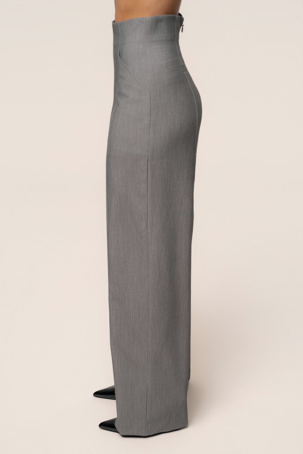 Heather Grey Power Move High Waist Trouser
