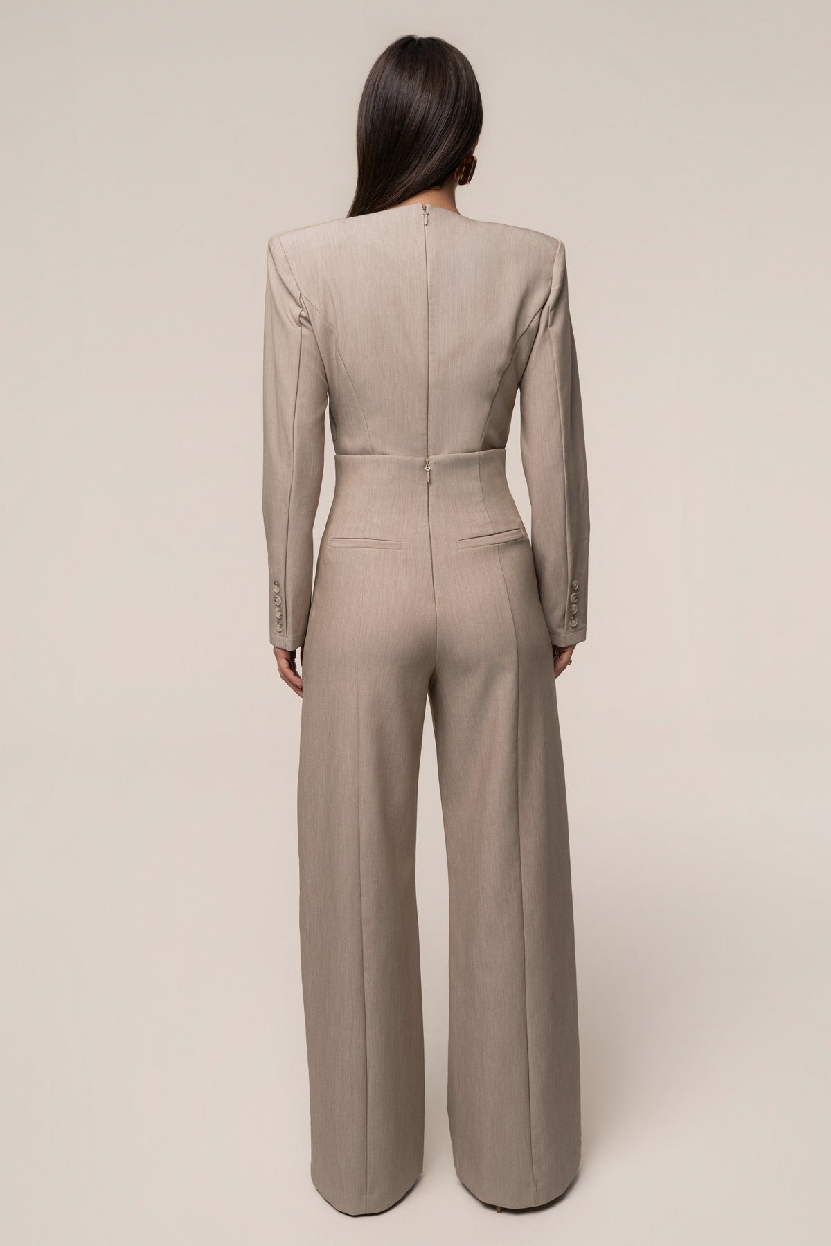 Heather Beige Power Move Bodysuit