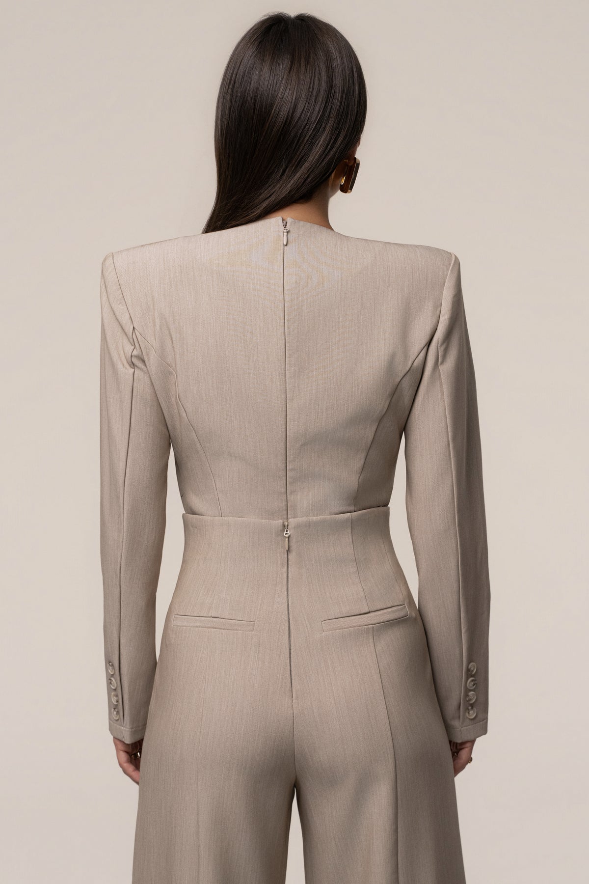 Heather Beige Power Move Bodysuit