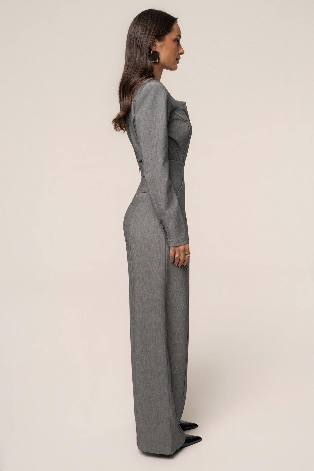 Heather Grey Power Move Bodysuit