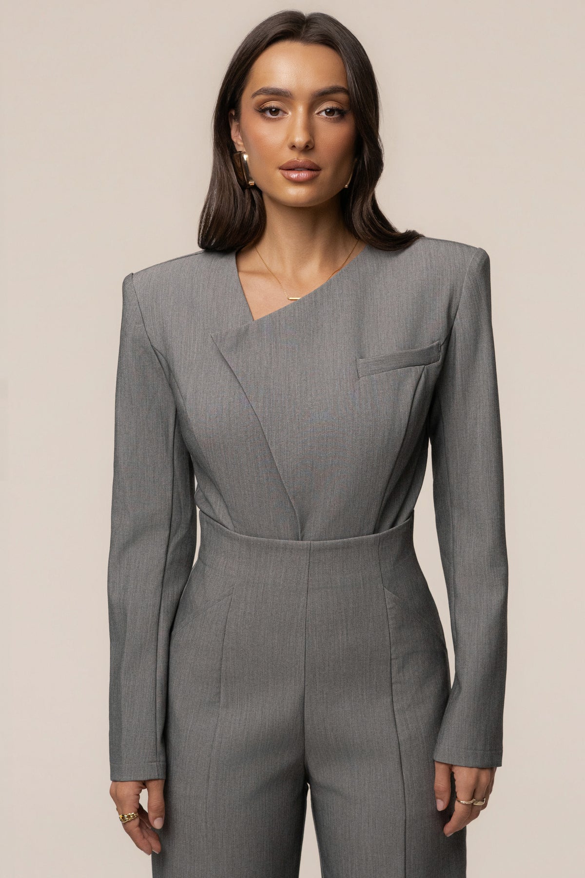 Heather Grey Power Move Bodysuit