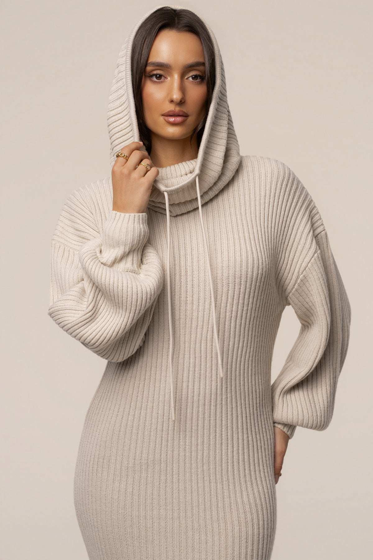 Milk Coffee Run Turtleneck Dress - JLUXLABEL