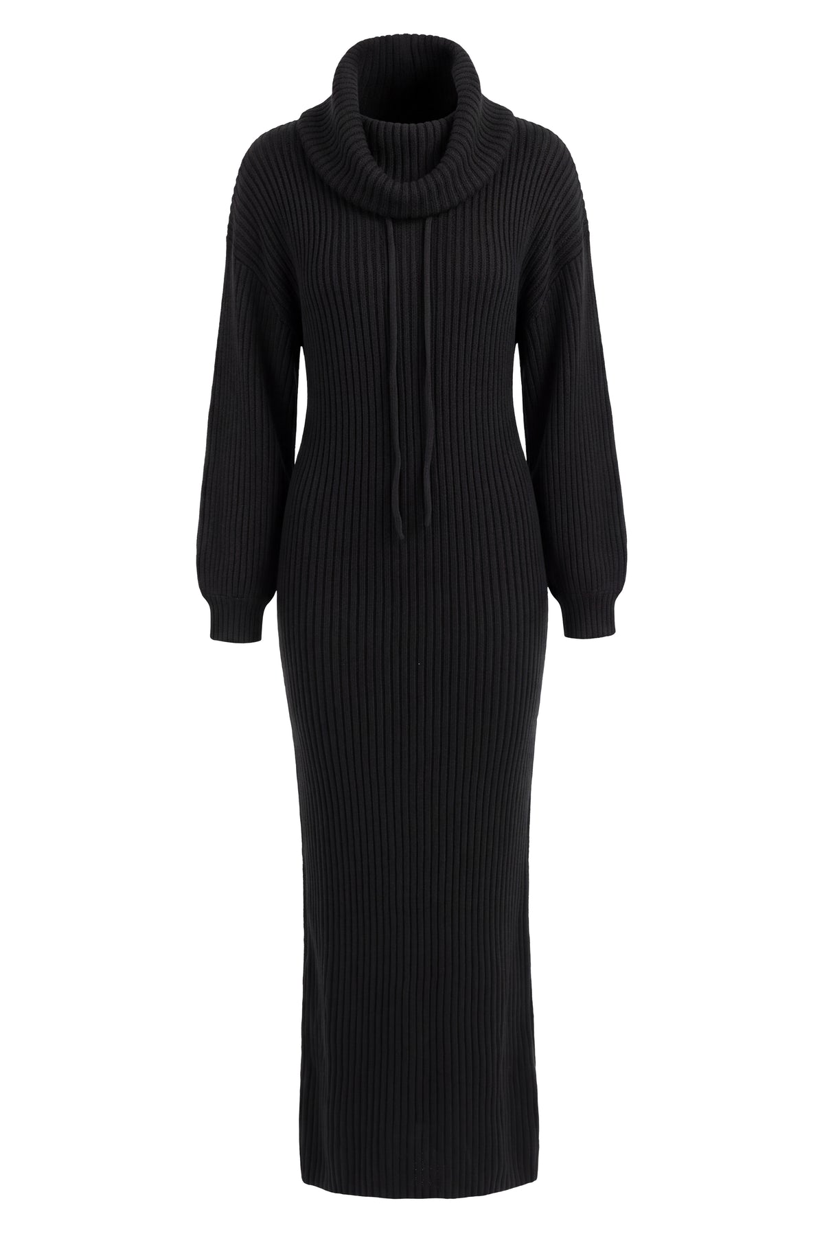 PRE-ORDER Black Coffee Run Turtleneck Dress