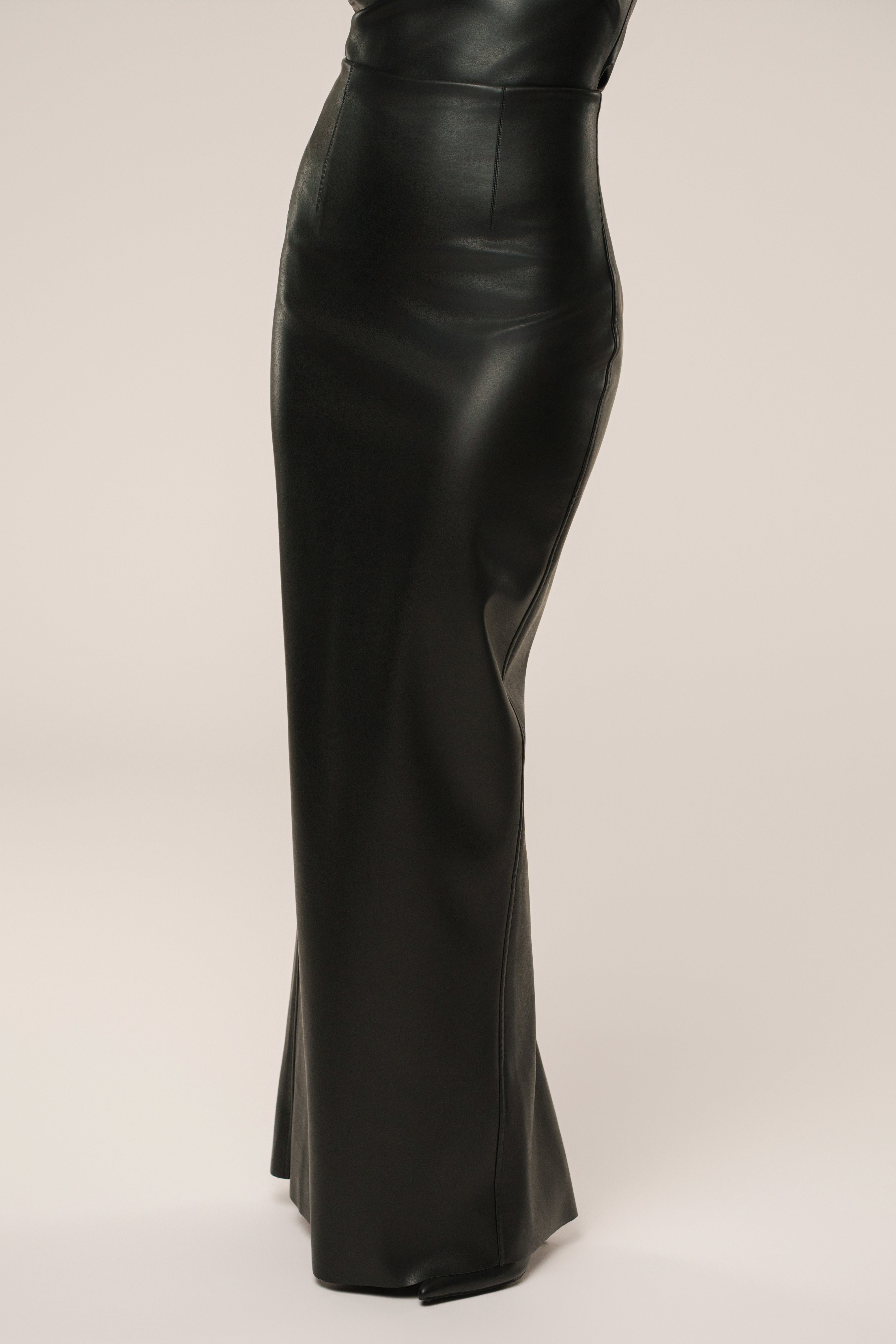Black Ace PU Leather Skirt