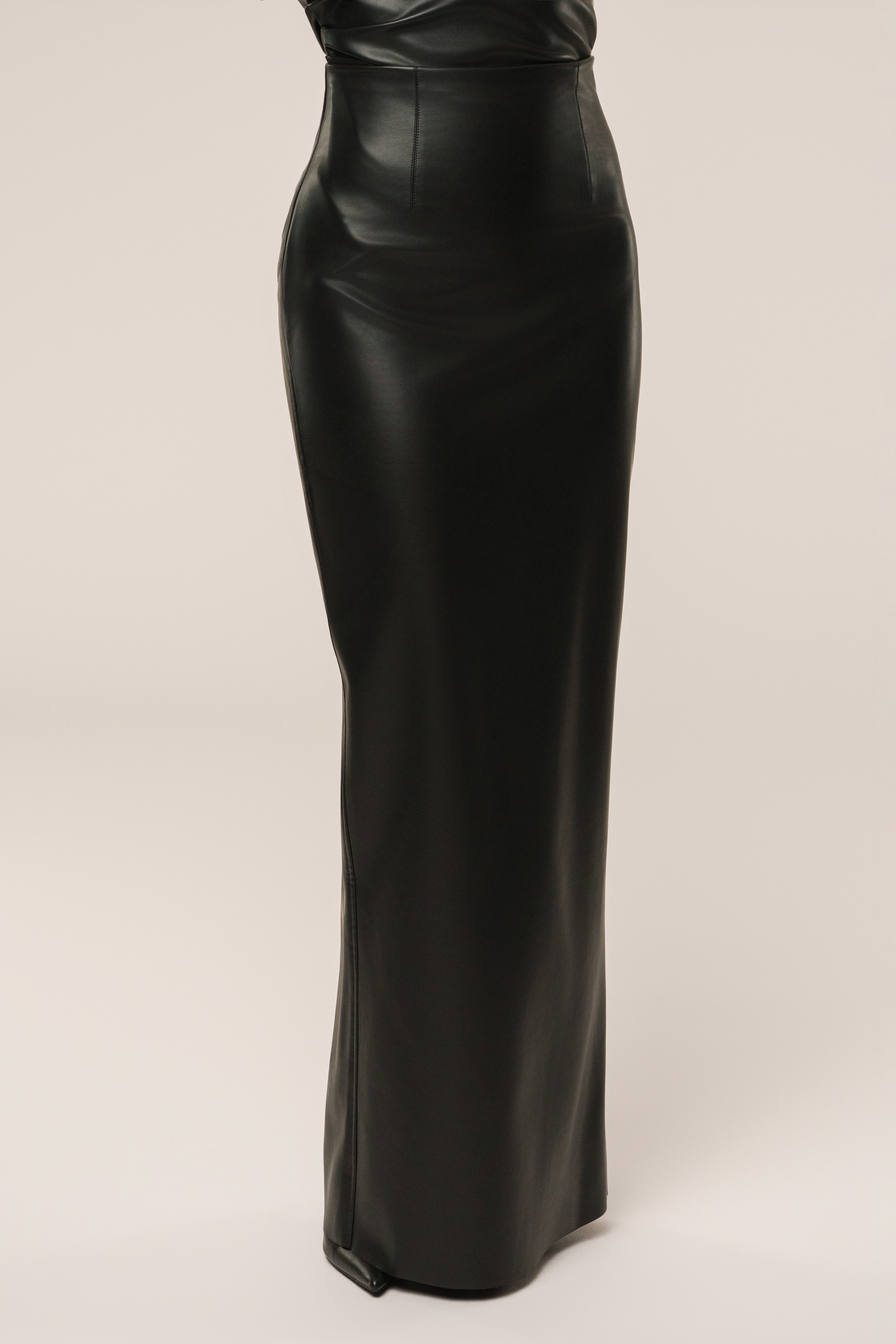 Black Ace PU Leather Skirt
