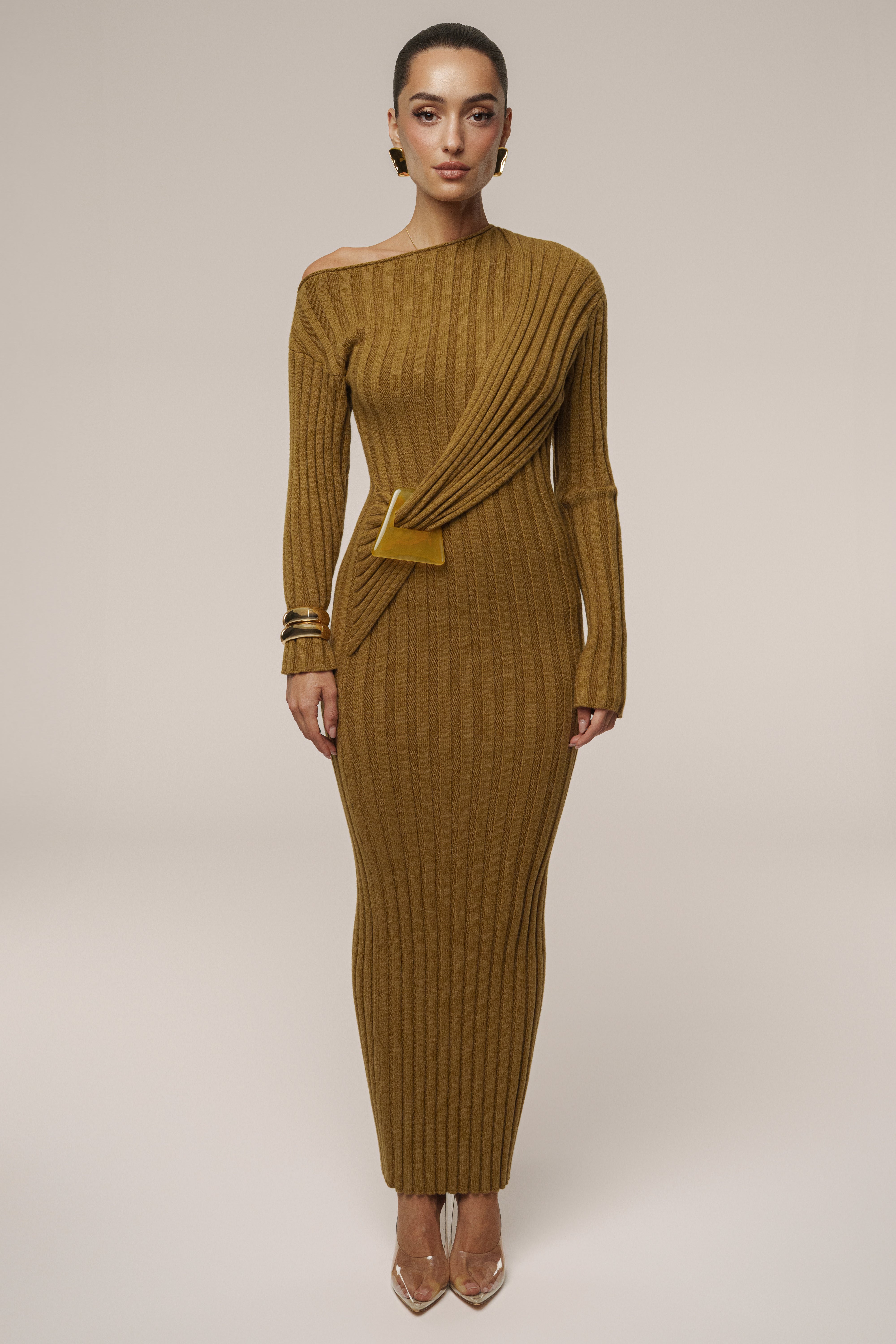 Olive Auttomn Maxi Dress - JLUXLABEL